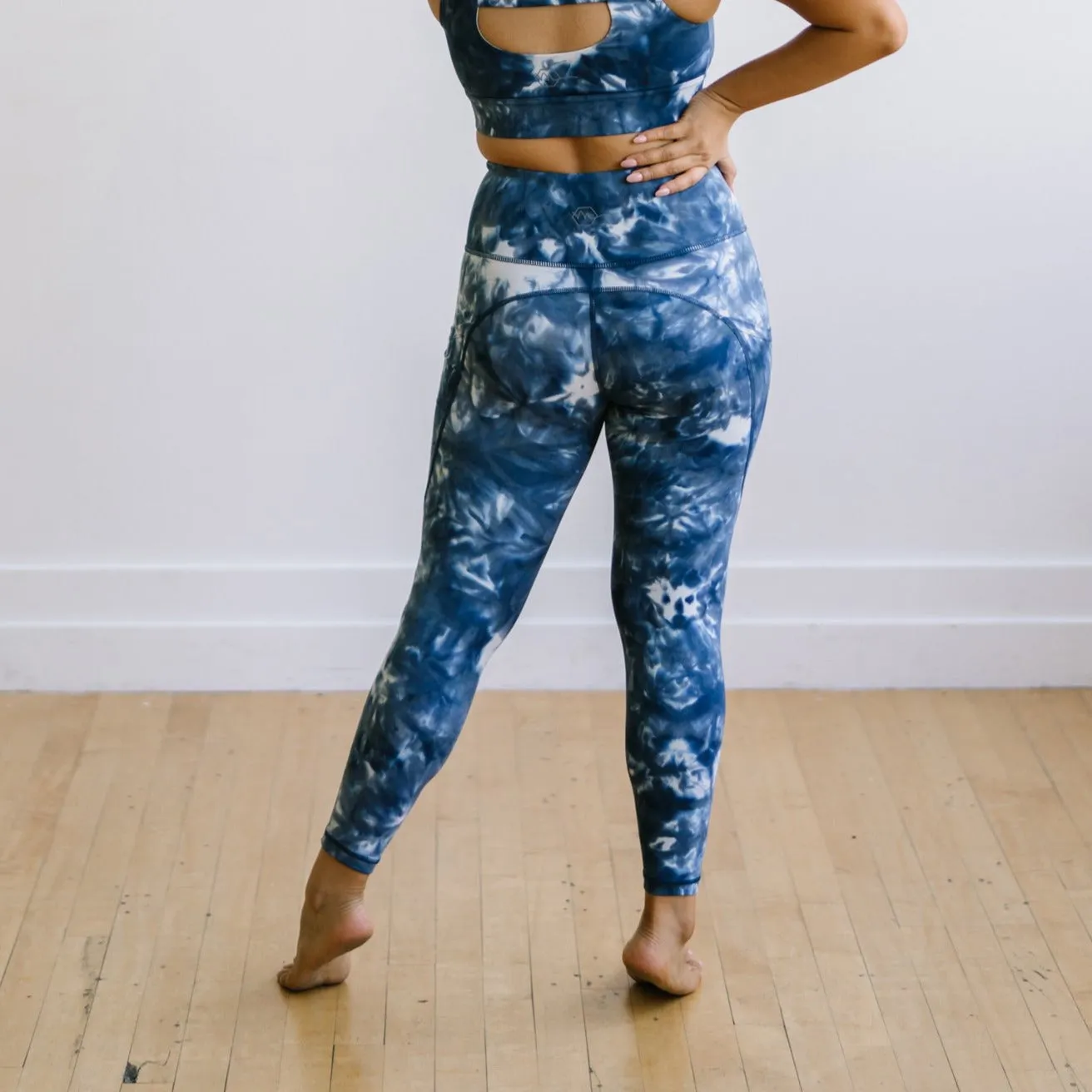 Inspire Leggings - Navy Tie Dye | MT SPORT sold by Maven Thread product image thumbnail 2