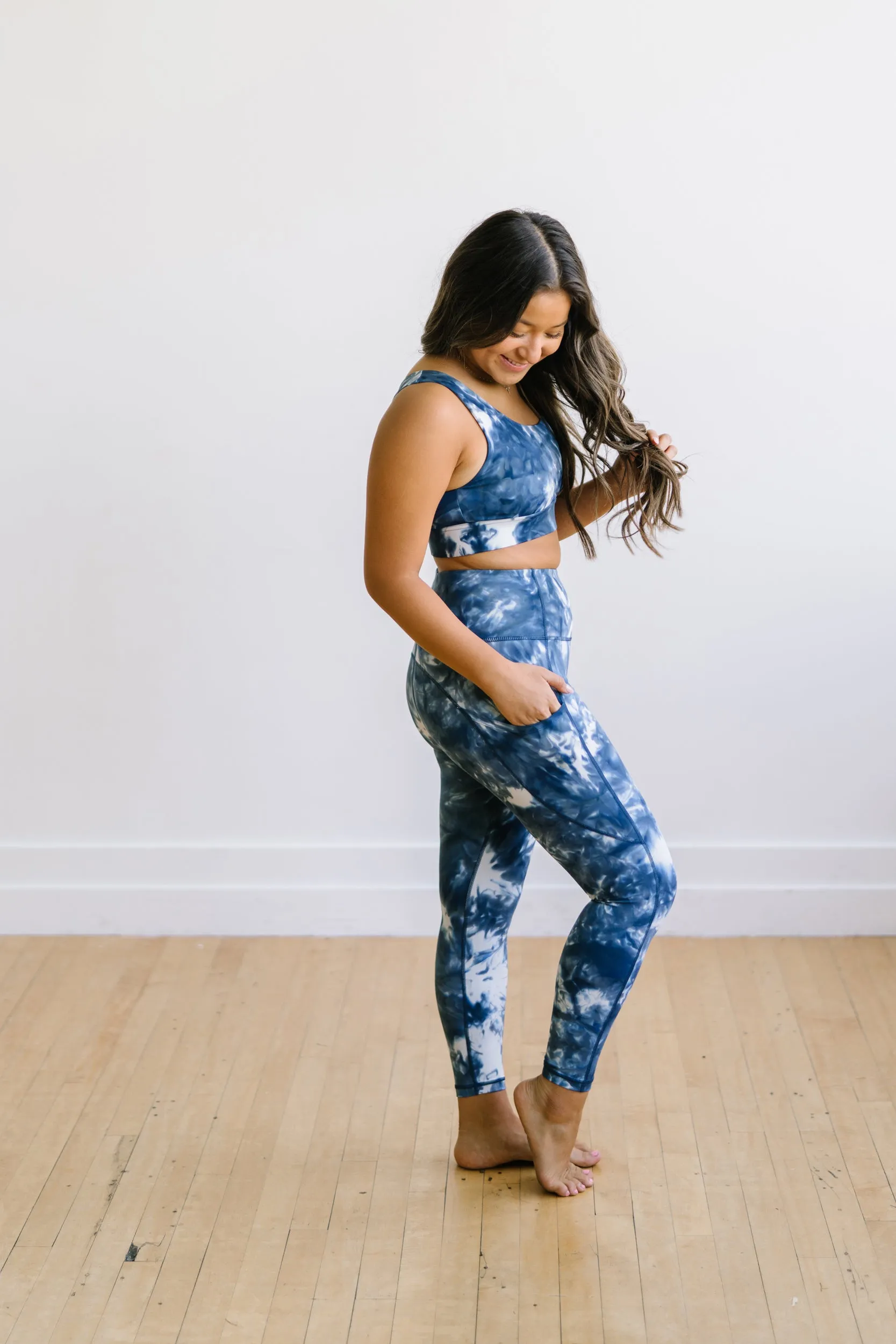 Fierce Sports Bra - Navy Tie Dye | MT SPORT sold by Maven Thread product image thumbnail 3