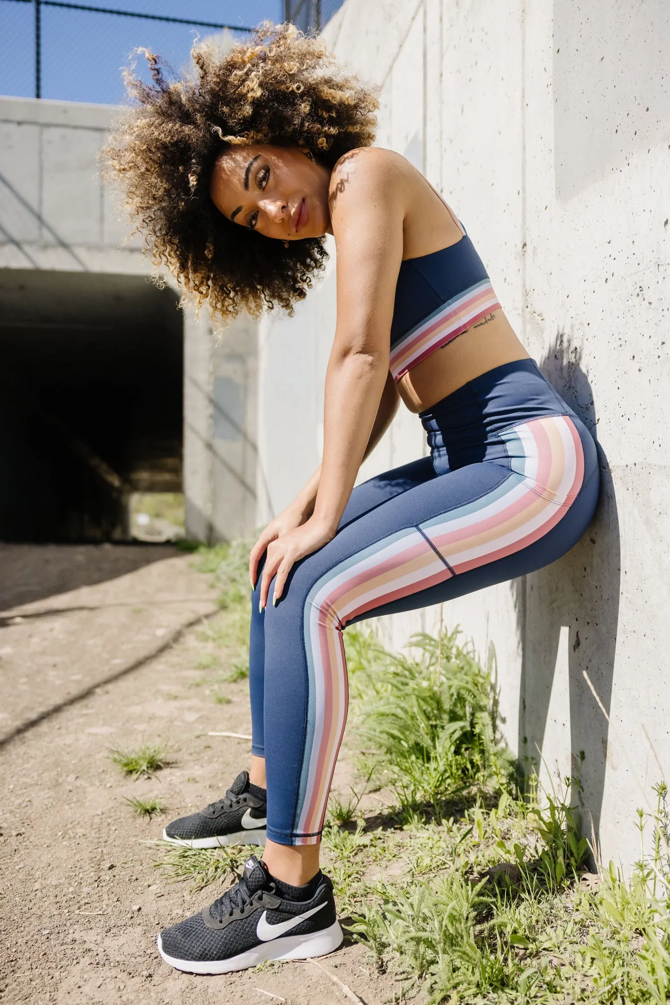 Inspire Leggings - Navy Rainbow | MT SPORT sold by Maven Thread product image thumbnail 5