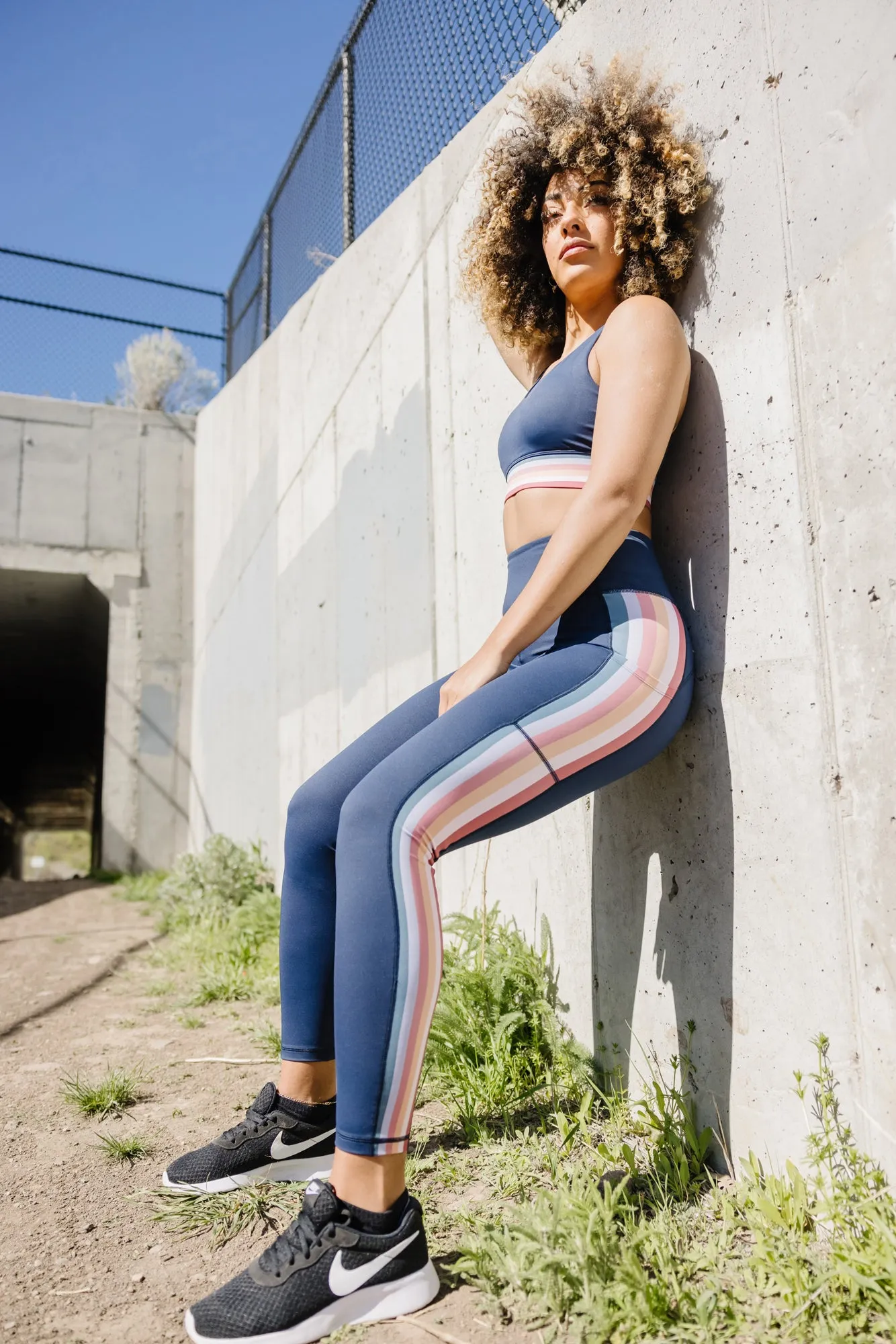 Inspire Leggings - Navy Rainbow | MT SPORT sold by Maven Thread product image thumbnail 4