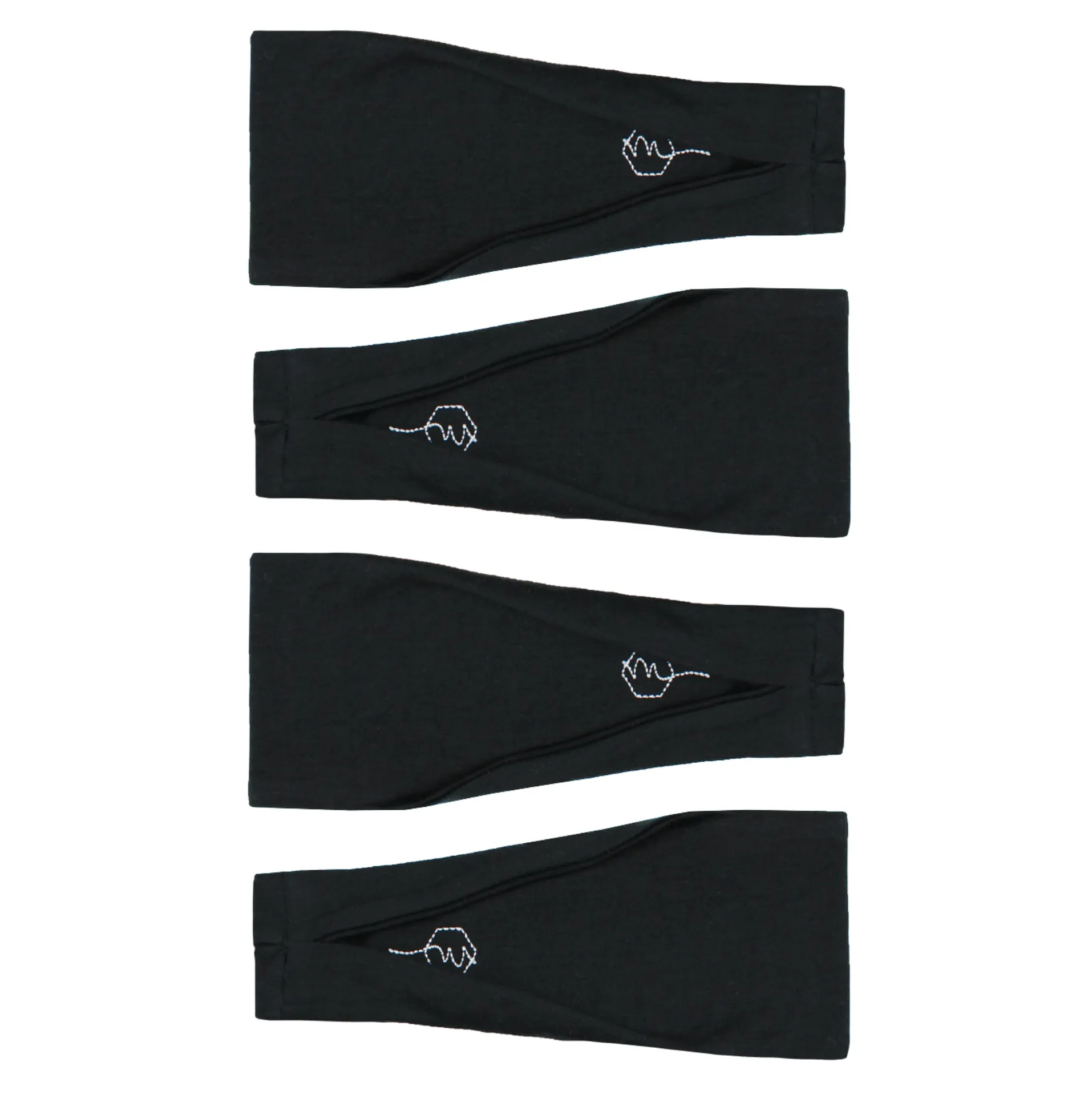 BLACK BASICS 4 Pack - 4'' Headband sold by Maven Thread