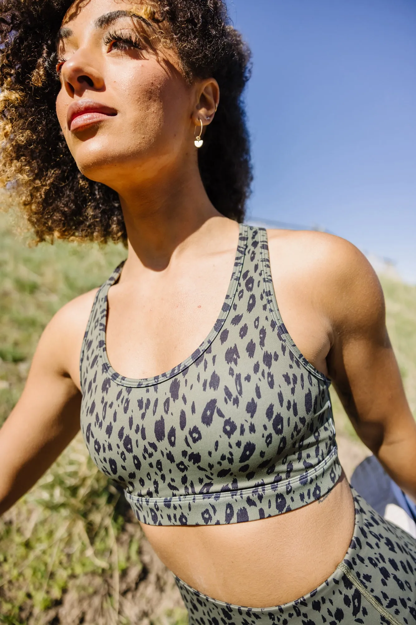 Courage Sports Bra - Green Leopard | MT SPORT sold by Maven Thread product image thumbnail 2
