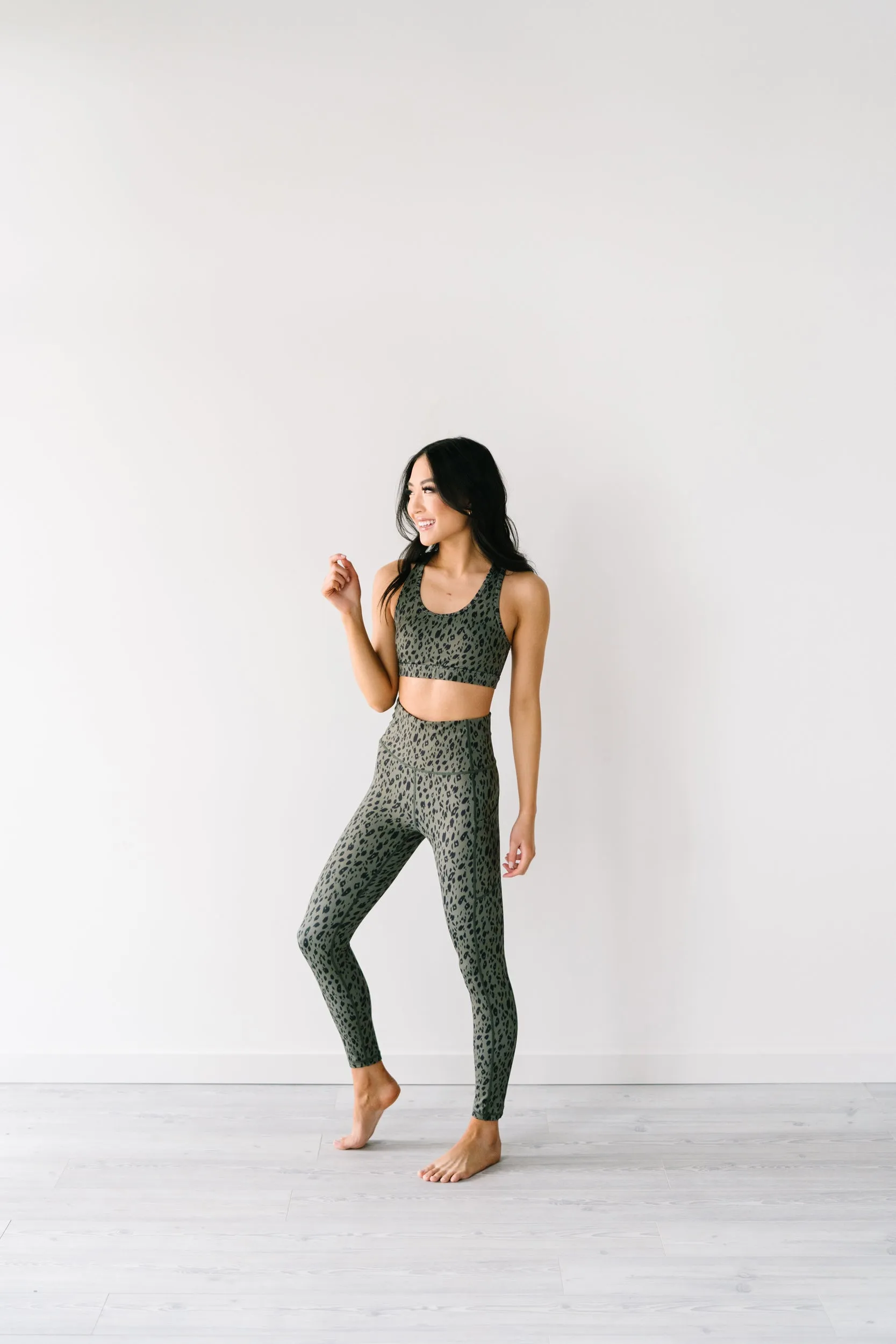 Inspire Leggings - Green Leopard | MT SPORT sold by Maven Thread product image thumbnail 4