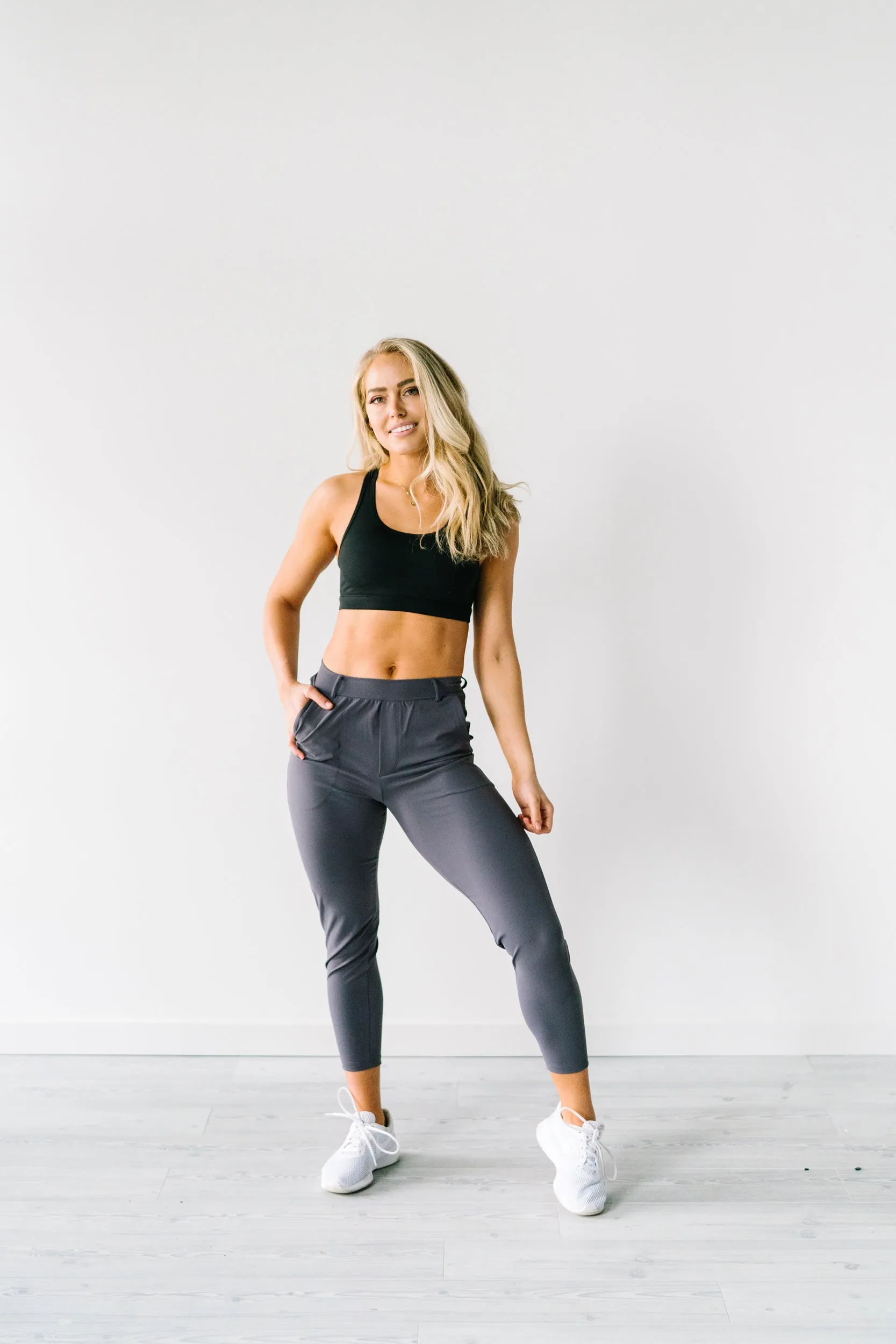 Work Hard Play Hard Trousers - Grey | MT LUXE sold by Maven Thread product image thumbnail 5