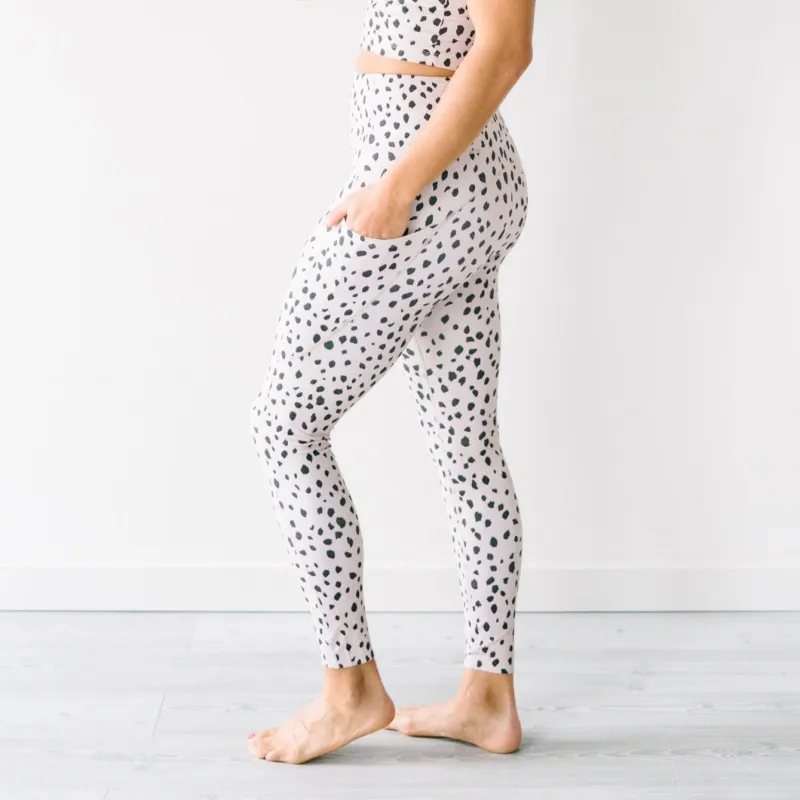 Focus Leggings - Dalmatian | MT LUXE sold by Maven Thread