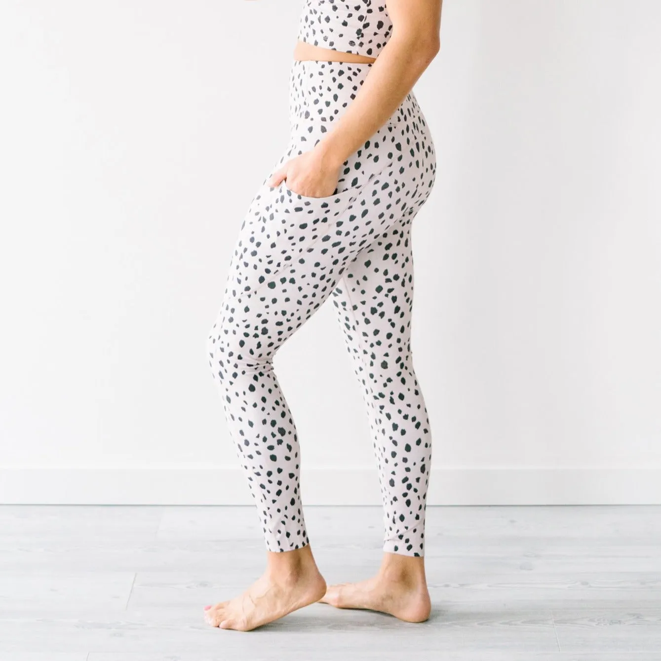 Focus Leggings - Dalmatian | MT LUXE sold by Maven Thread