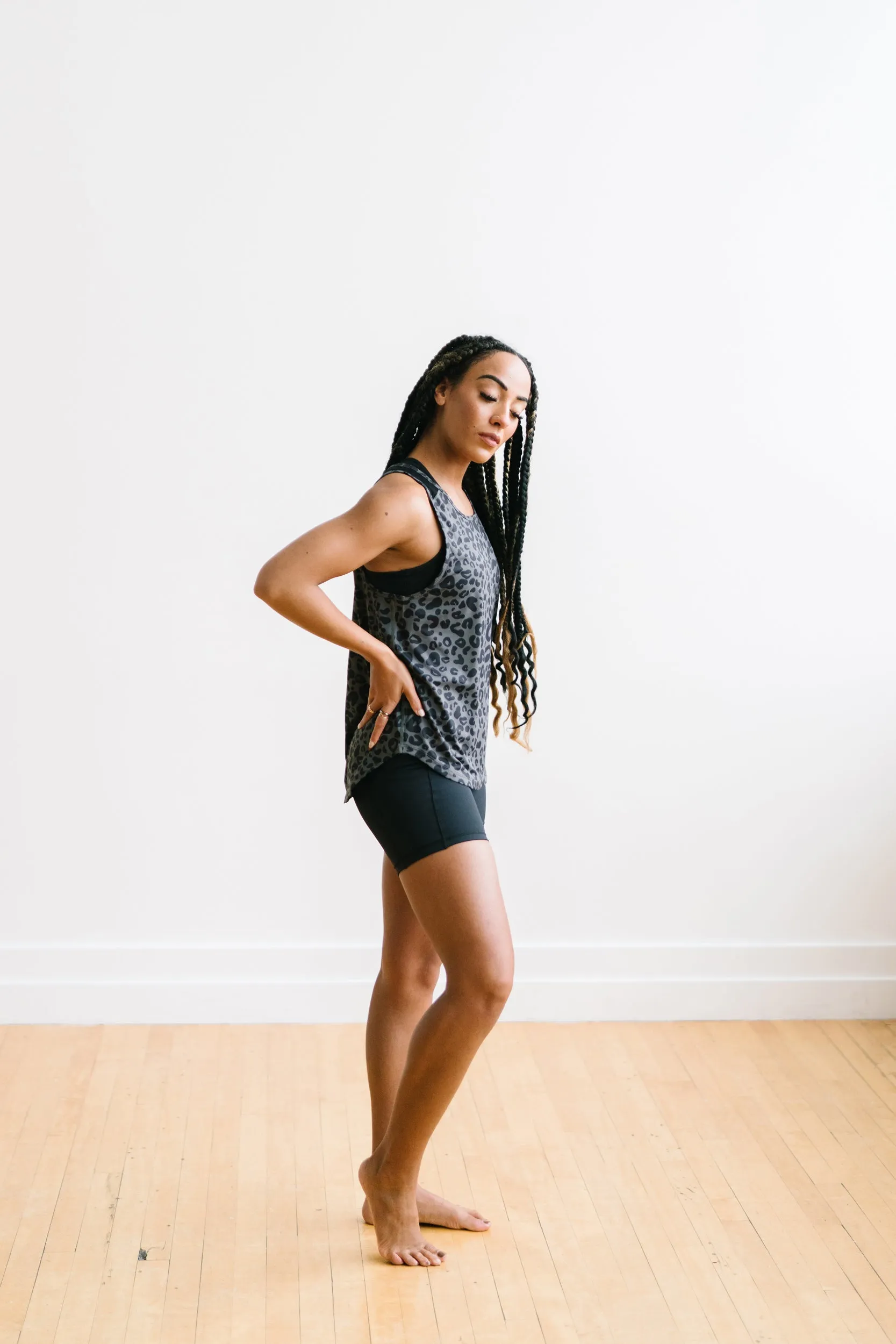 Breathe Tank - Grey Leopard sold by Maven Thread product image thumbnail 3