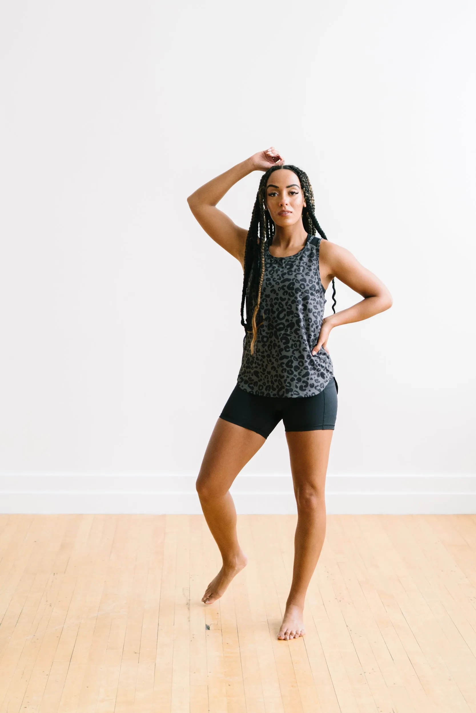 Breathe Tank - Grey Leopard sold by Maven Thread product image thumbnail 2