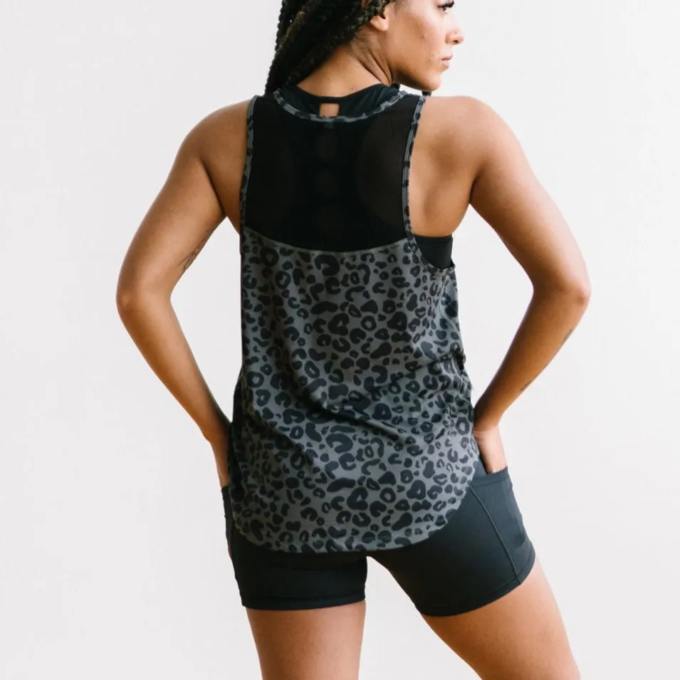 Breathe Tank - Grey Leopard sold by Maven Thread