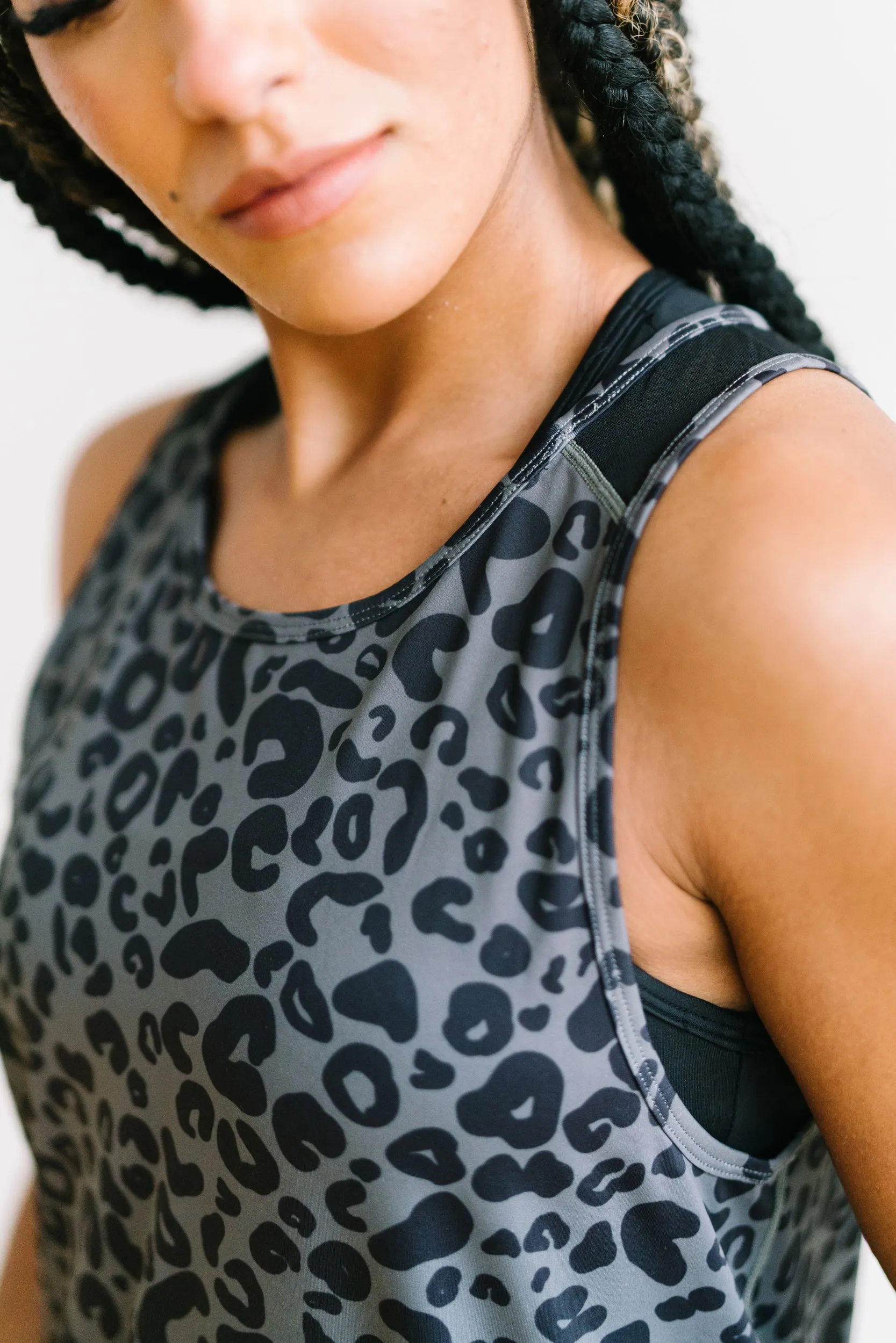 Breathe Tank - Grey Leopard sold by Maven Thread product image thumbnail 4