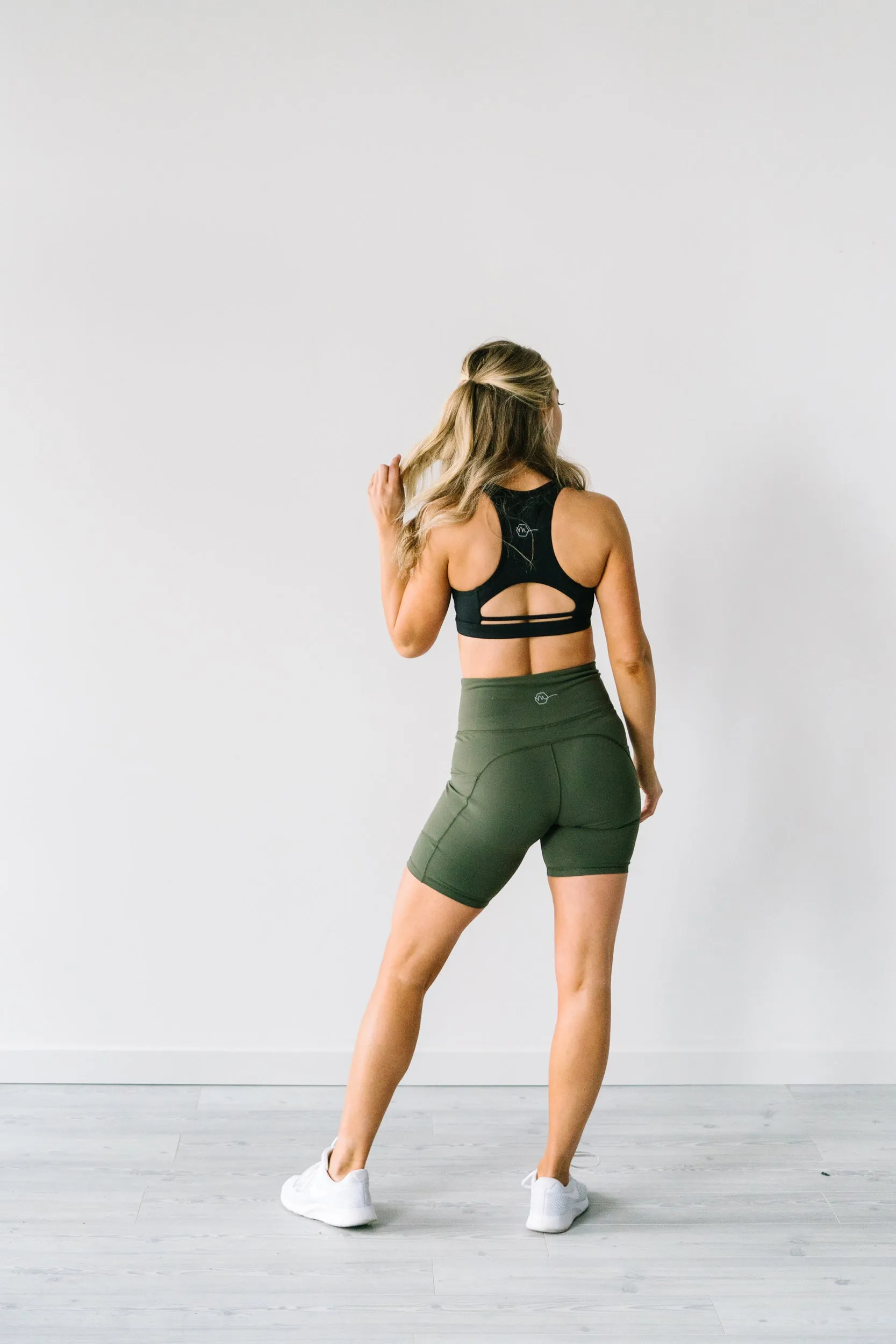 Biker Shorts - 8'' - Olive Green | MT LUXE sold by Maven Thread product image thumbnail 2