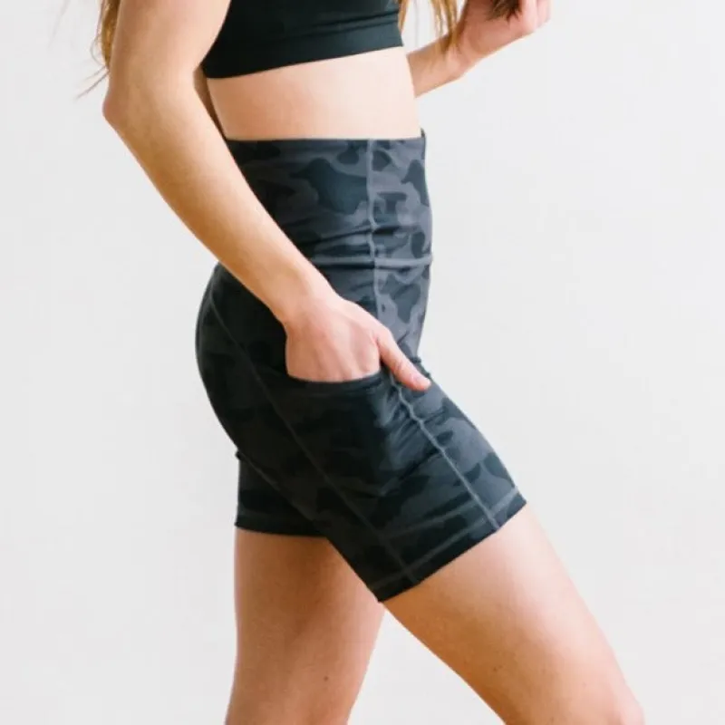 Biker Shorts - 6''- Black Camo | MT SPORT sold by Maven Thread