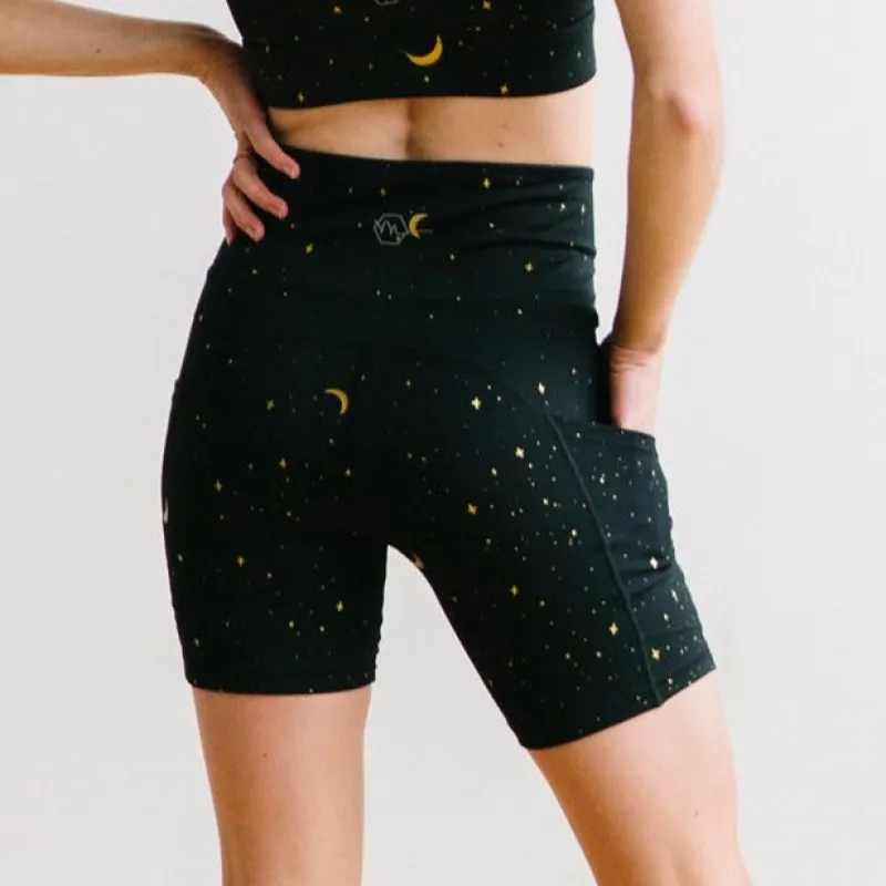 Biker Shorts - 6'' - Moons | MT SPORT sold by Maven Thread