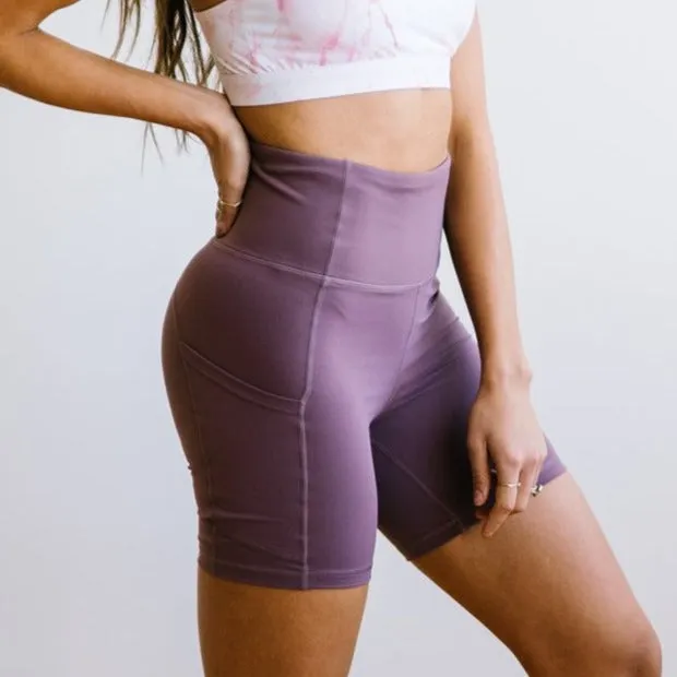 Biker Shorts - 6'' - Muted Plum | MT LUXE sold by Maven Thread