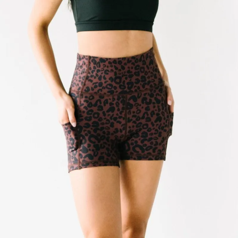 Biker Shorts - 4'' - Cheetah | MT SPORT sold by Maven Thread