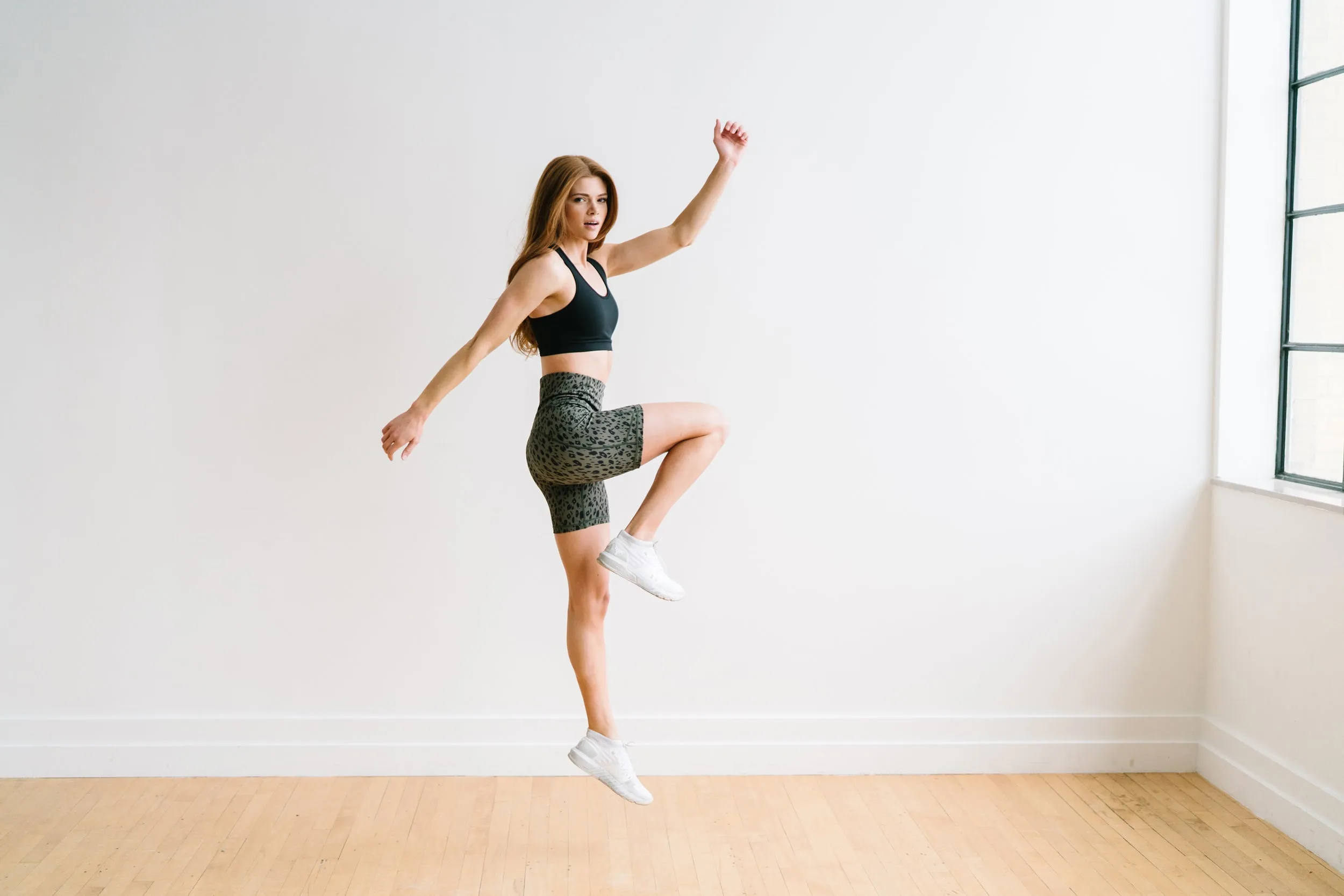 Biker Shorts - 6''- Green Leopard | MT SPORT sold by Maven Thread product image thumbnail 2