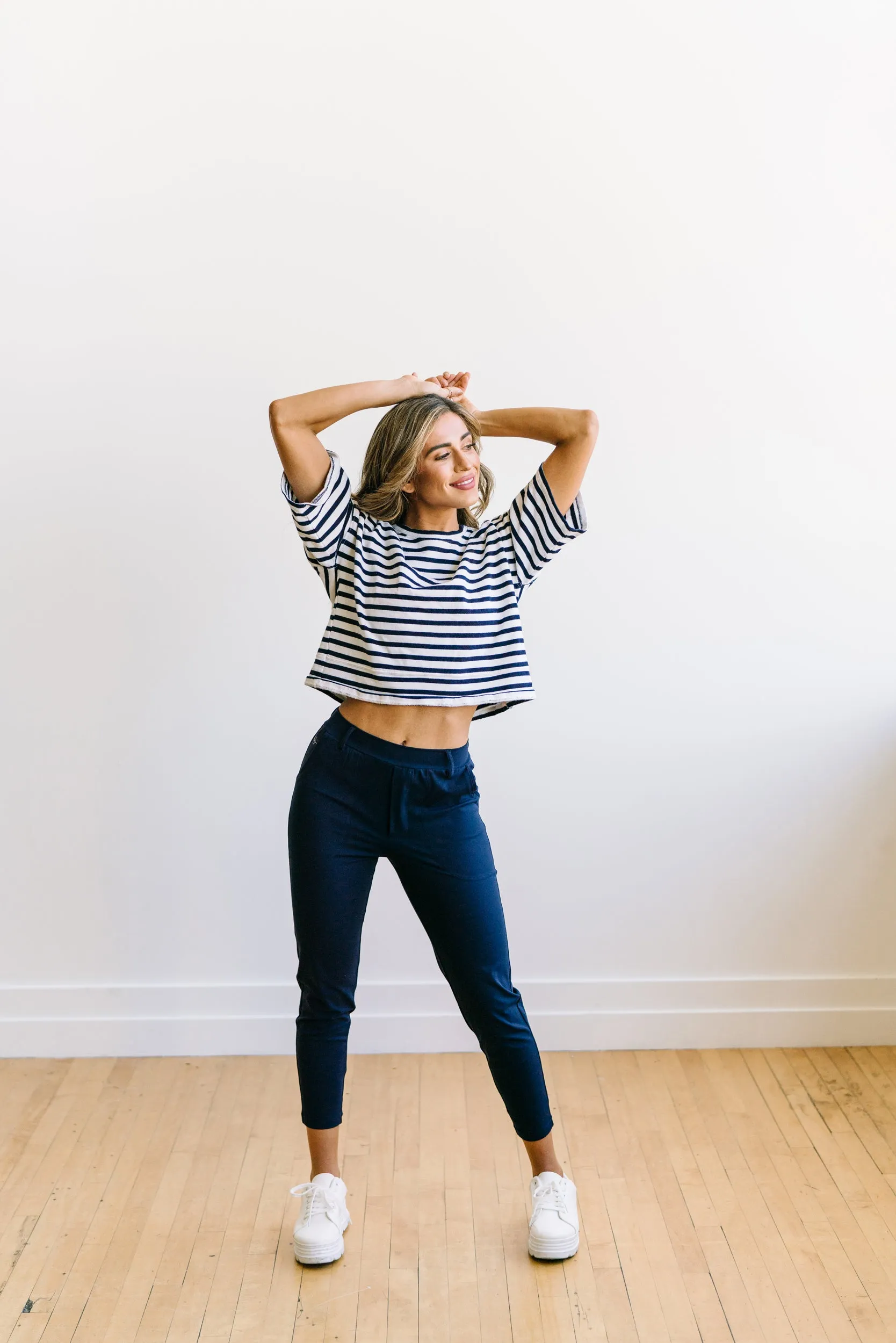 Work Hard Play Hard Trousers - Navy | MT LUXE sold by Maven Thread product image thumbnail 4