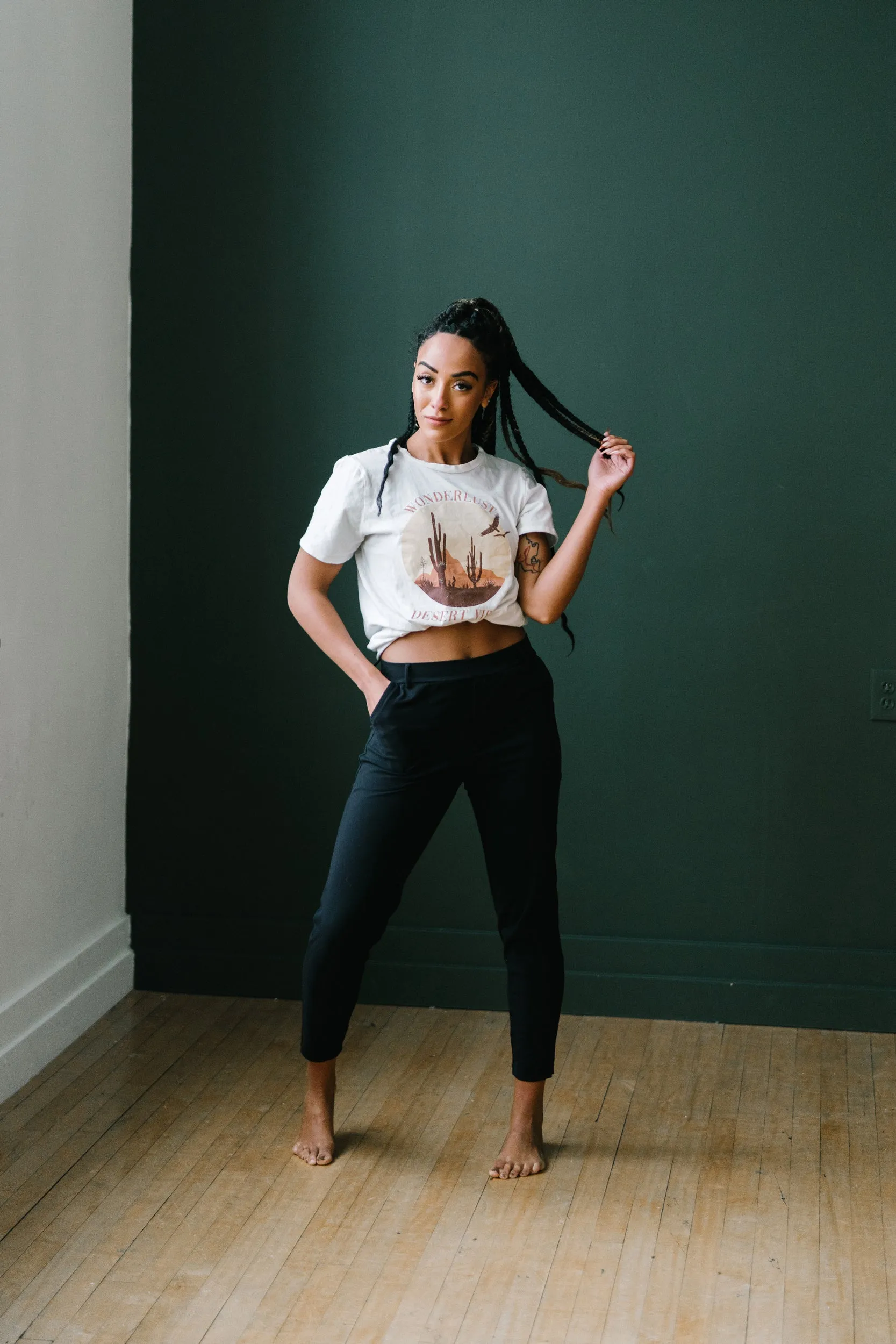 Work Hard Play Hard Trousers - Black | MT LUXE sold by Maven Thread product image thumbnail 4