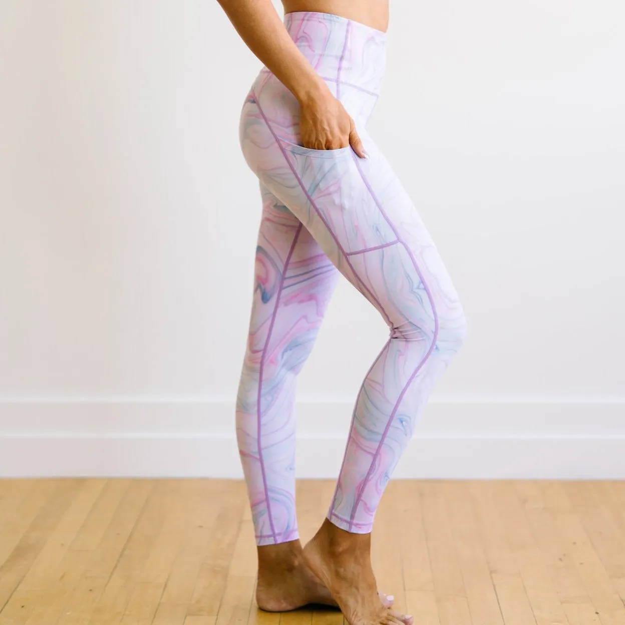 Inspire Leggings - Pastel Marble | MT SPORT sold by Maven Thread