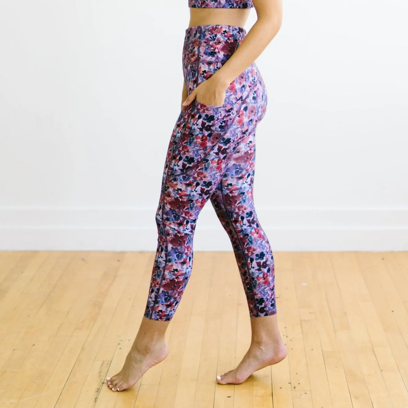 Focus Leggings - Autumn Floral | MT LUXE sold by Maven Thread