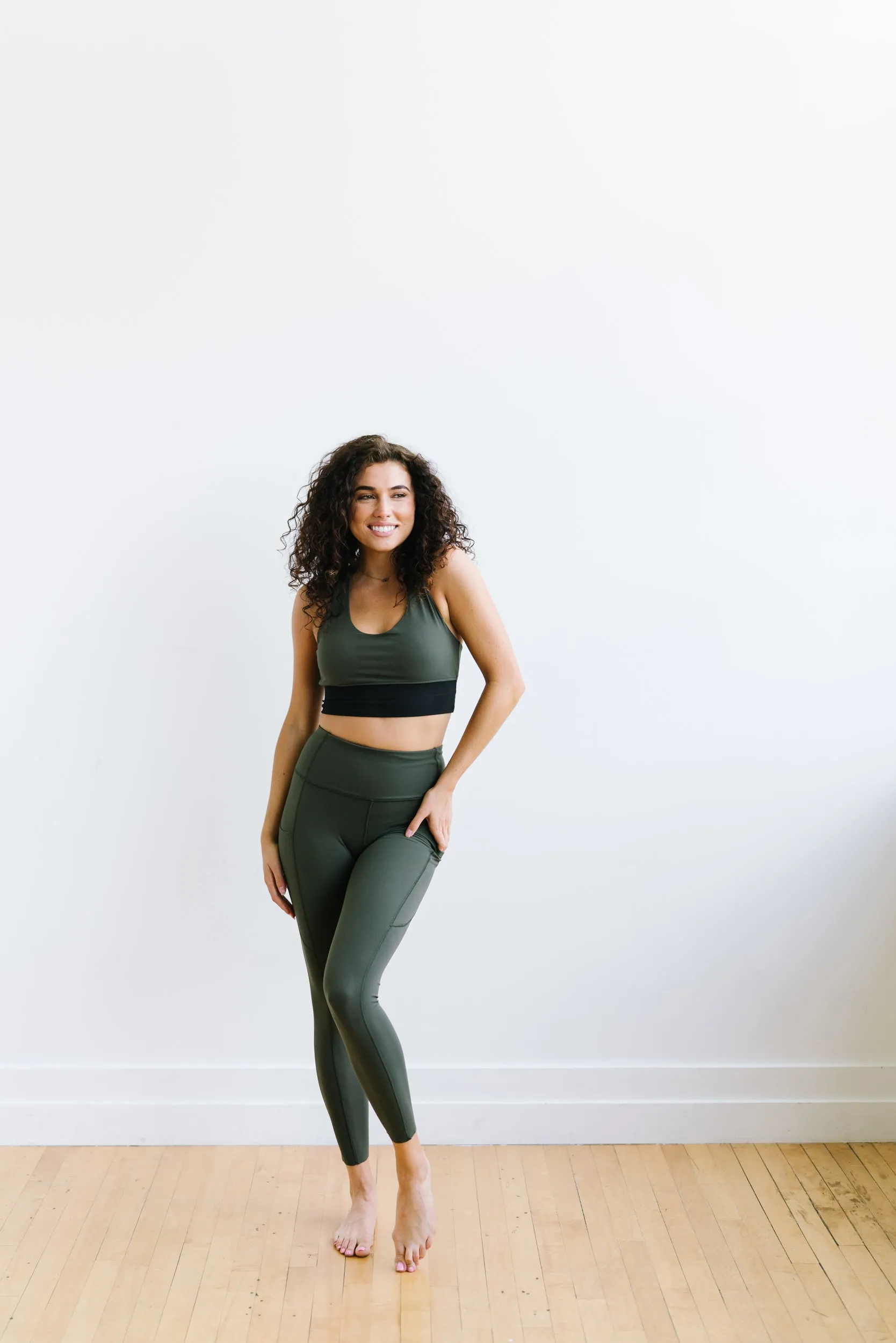 Focus Leggings - Olive Green | MT LUXE sold by Maven Thread product image thumbnail 4