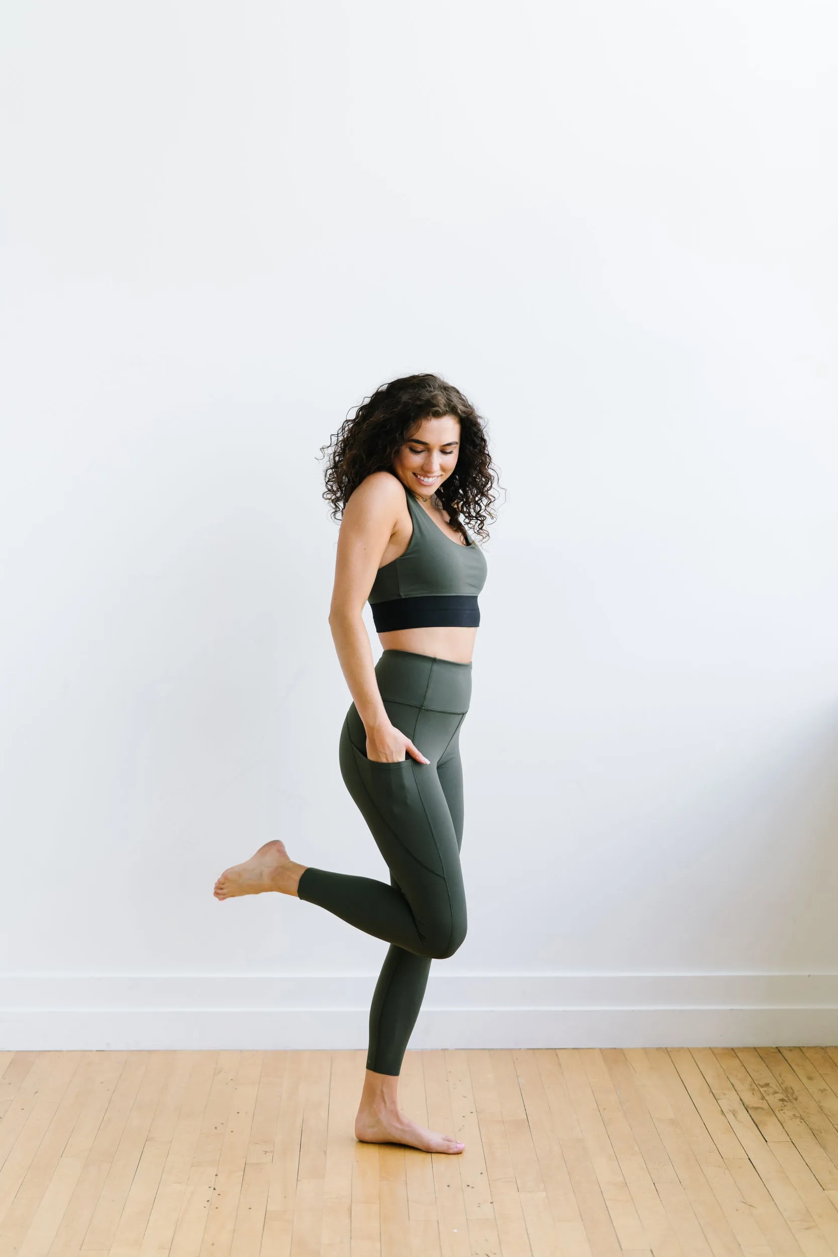 Focus Leggings - Olive Green | MT LUXE sold by Maven Thread product image thumbnail 3