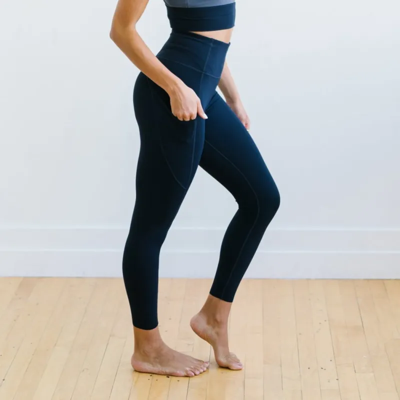 Focus Leggings - Navy | MT LUXE sold by Maven Thread