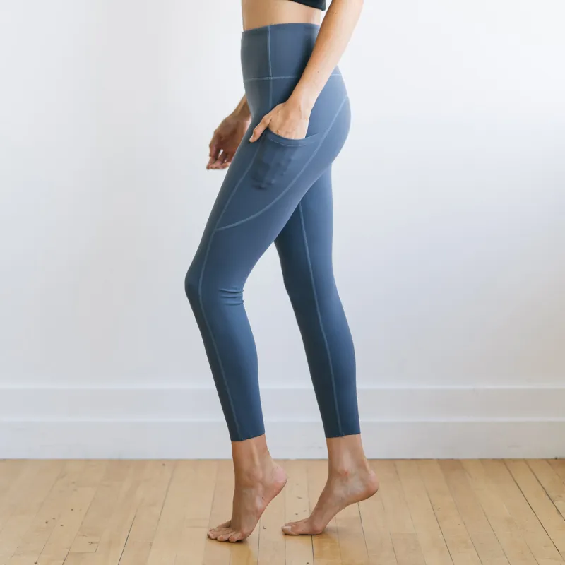 Focus Leggings - Dusty Blue | MT LUXE sold by Maven Thread