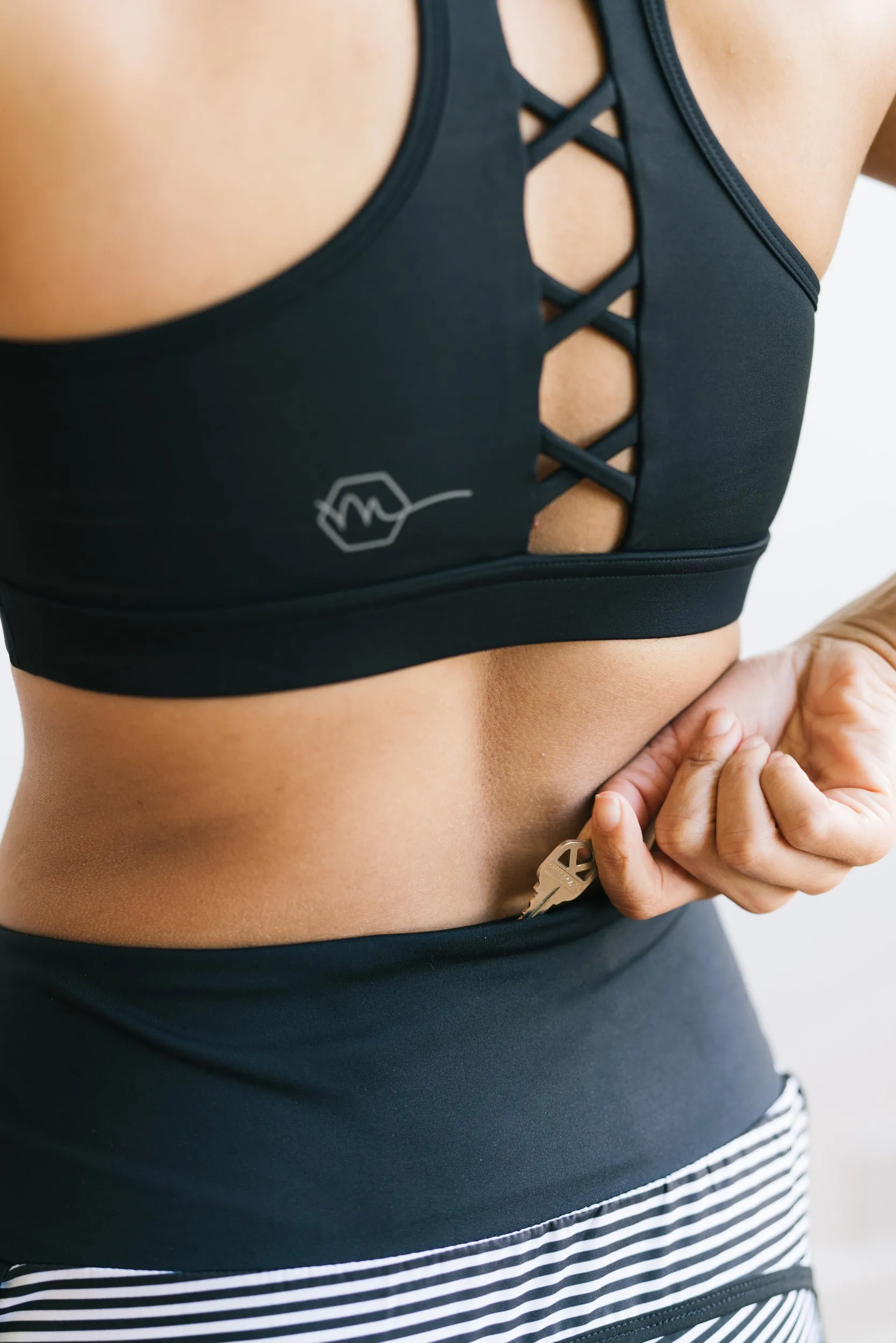 Elite Shorts - 3.5'' - B&W Stripes sold by Maven Thread product image thumbnail 3