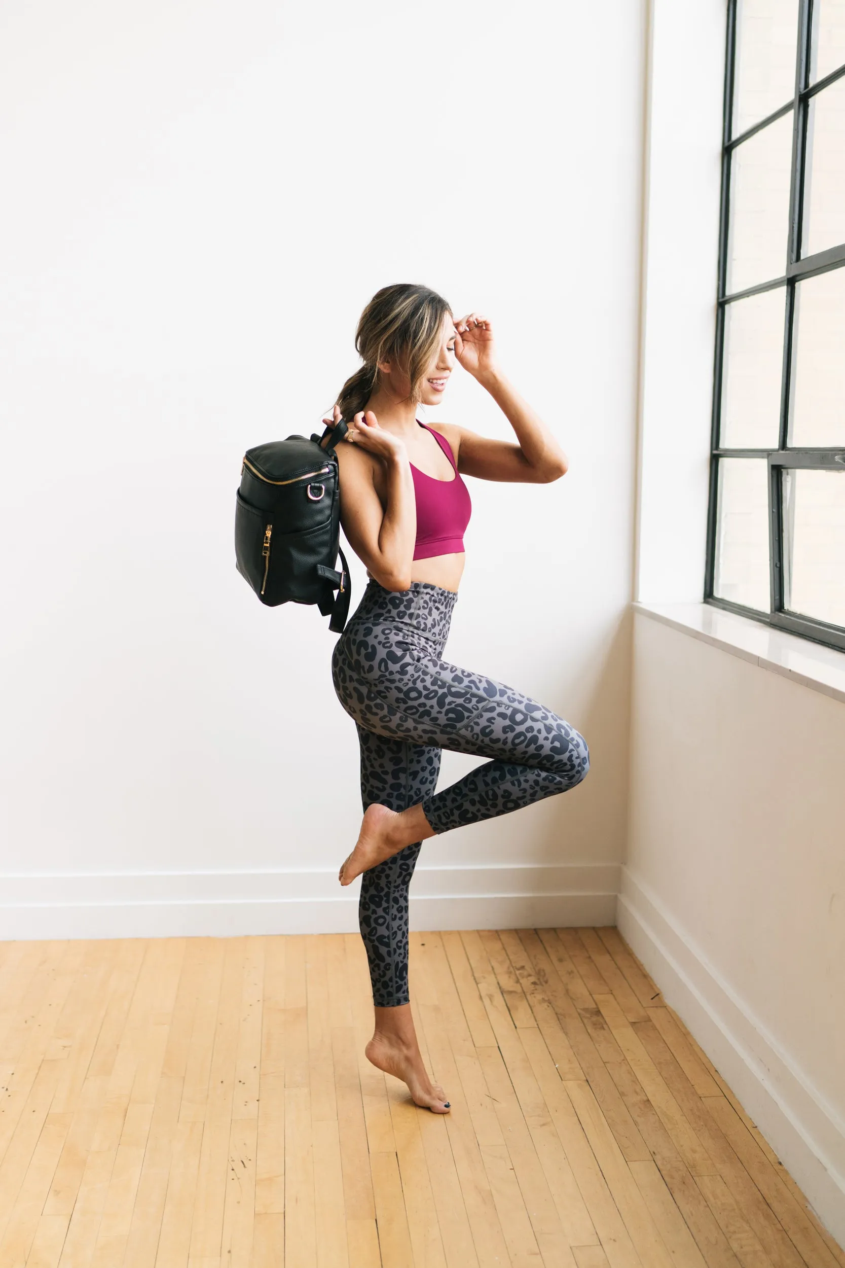 Inspire Leggings - Gray Leopard | MT SPORT sold by Maven Thread product image thumbnail 4