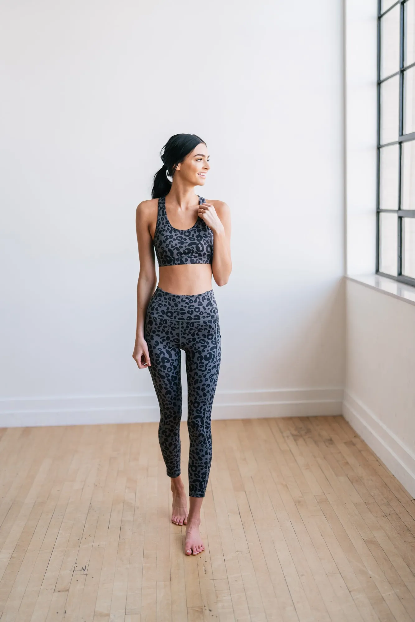 Inspire Leggings - Gray Leopard | MT SPORT sold by Maven Thread product image thumbnail 5