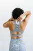 Power Sports Bra - B&W Stripe | MT SPORT sold by Maven Thread