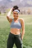 Power Sports Bra - B&W Stripe | MT SPORT sold by Maven Thread