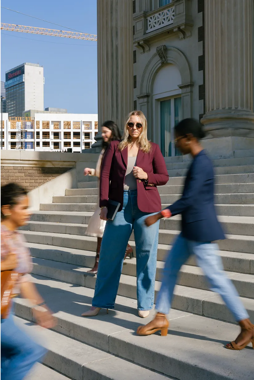 Julie's Summer Wine | Women's Bordeaux Adaptable Blazer sold by PWR MWN