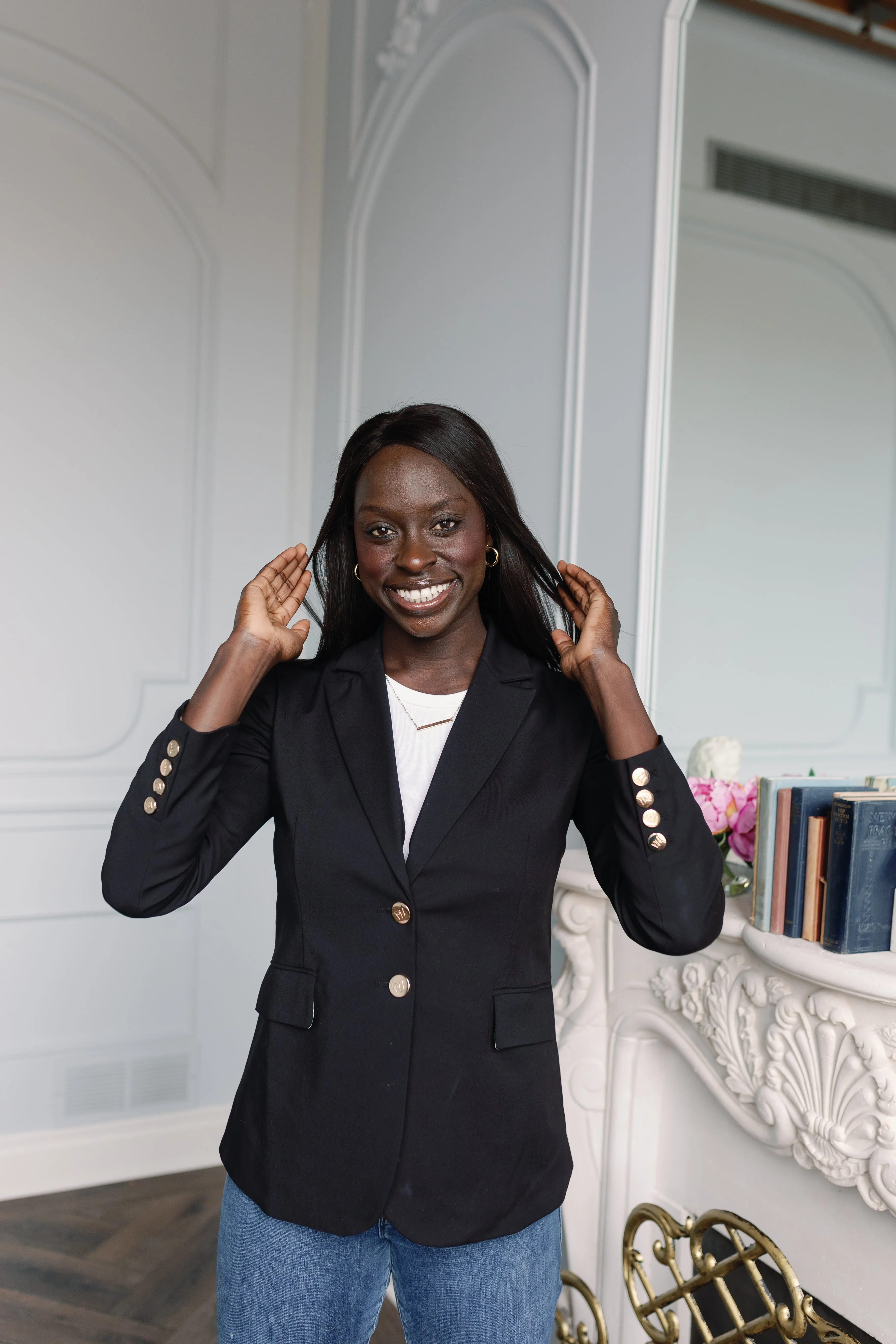 The Miss Noir | Women's Black Oversized Blazer Suit Jacket sold by PWR MWN product image thumbnail 2