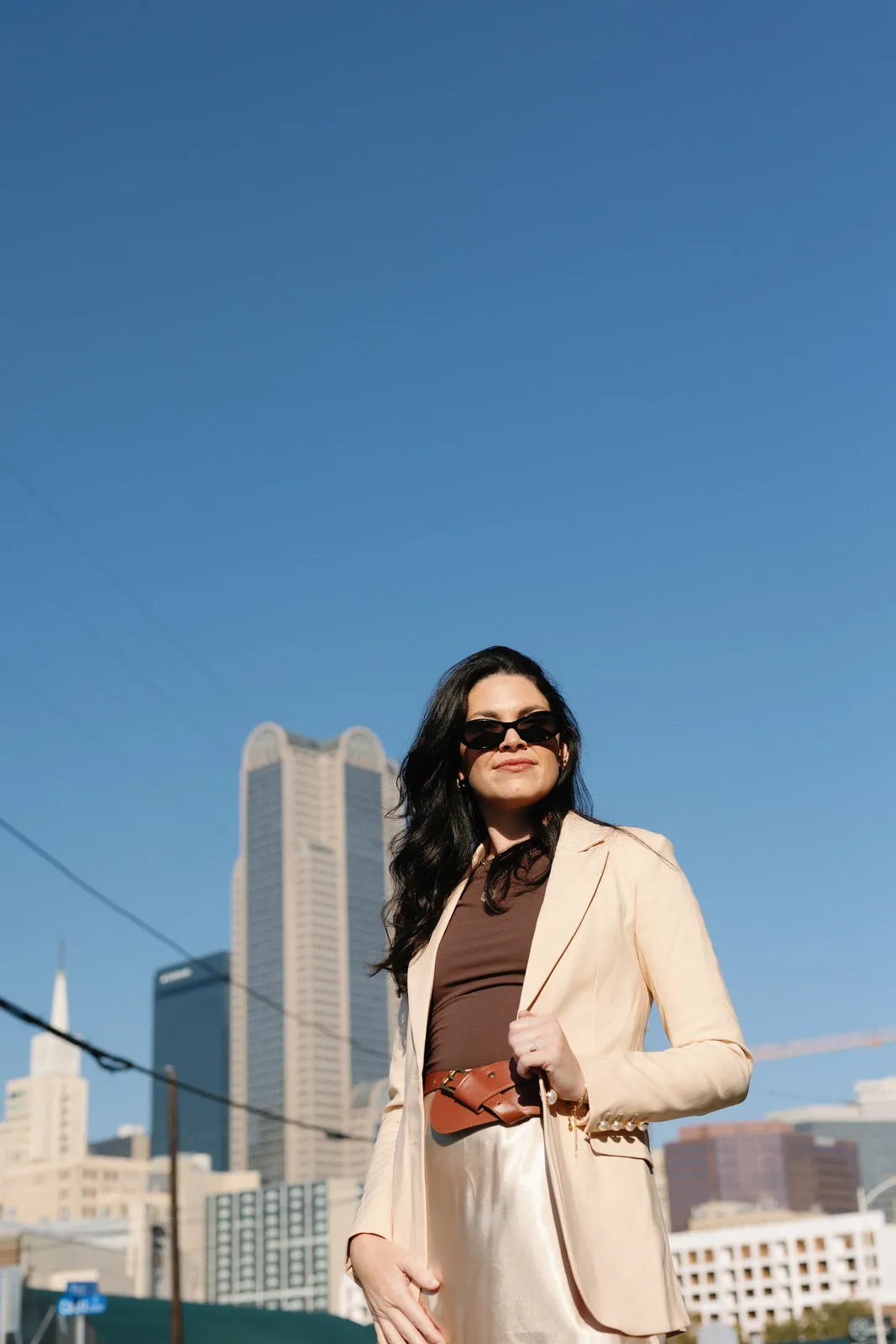 The "I'll Have What She's Having" Cream Boyfriend PWR WMN Blazer Suit Jacket sold by PWR MWN product image thumbnail 4