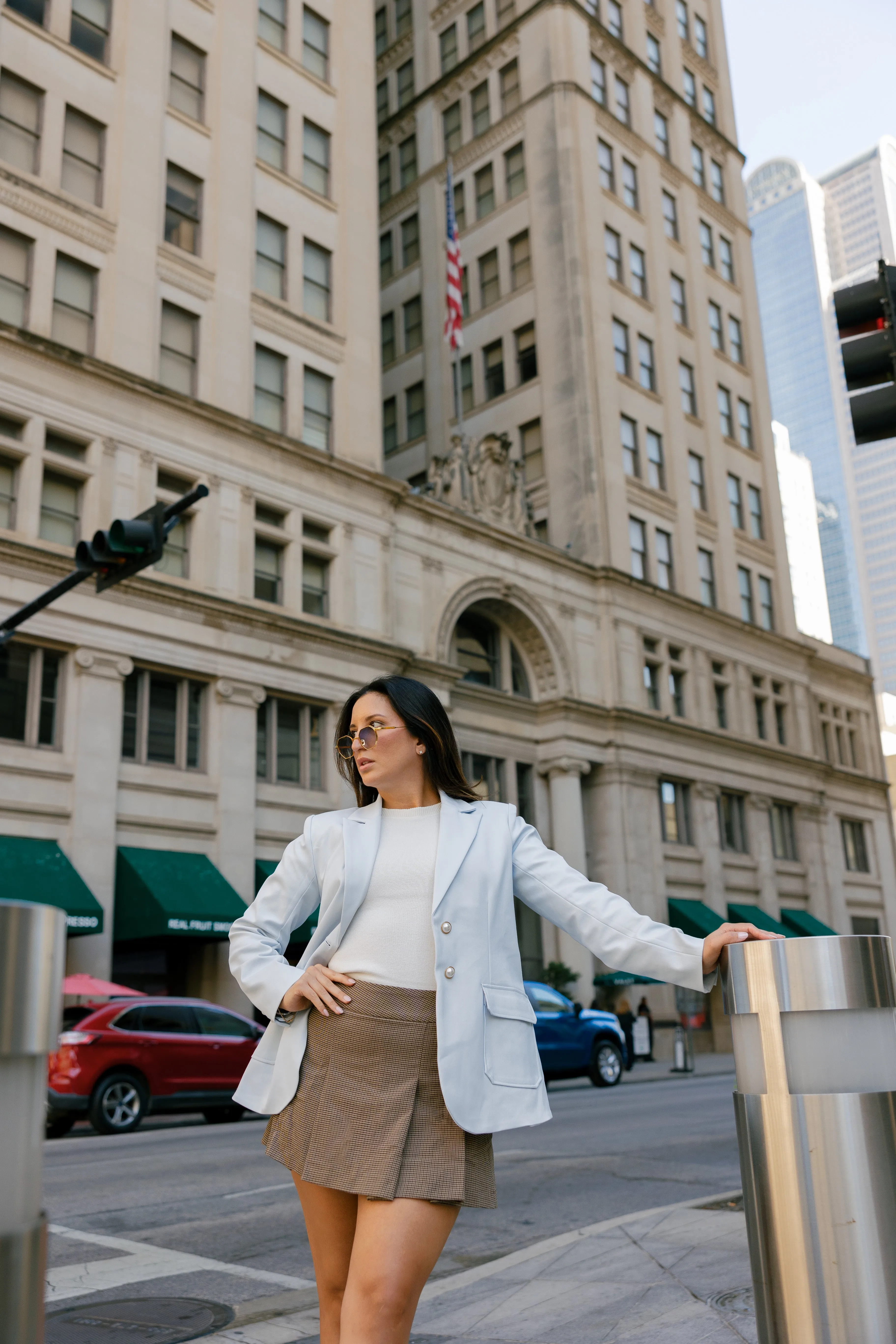 The "Blue Crush" Oversized Women's Blazer Suit Jacket sold by PWR MWN