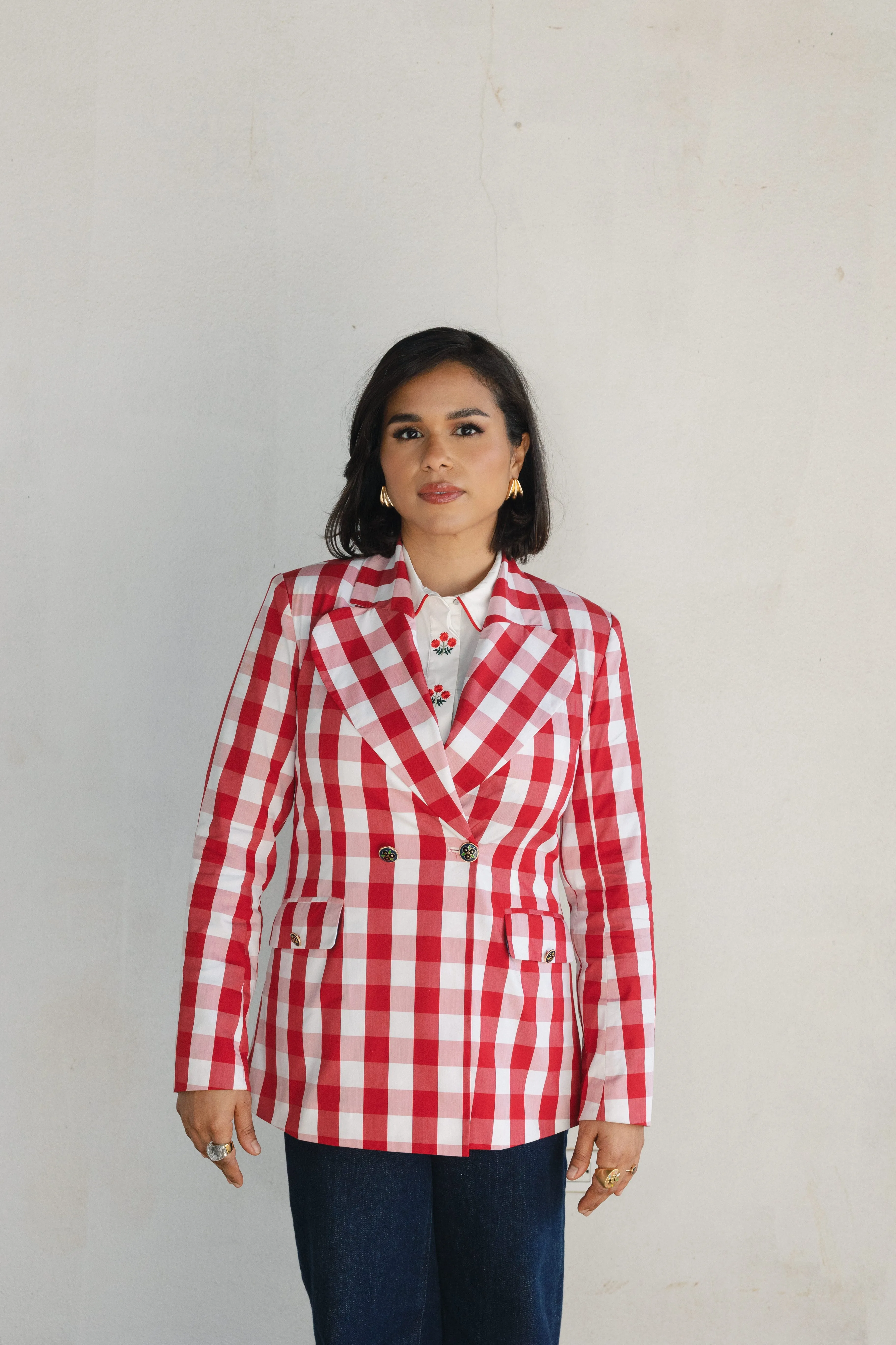 The Queen of Hearts | Red Plaid Blazer sold by PWR MWN product image thumbnail 4
