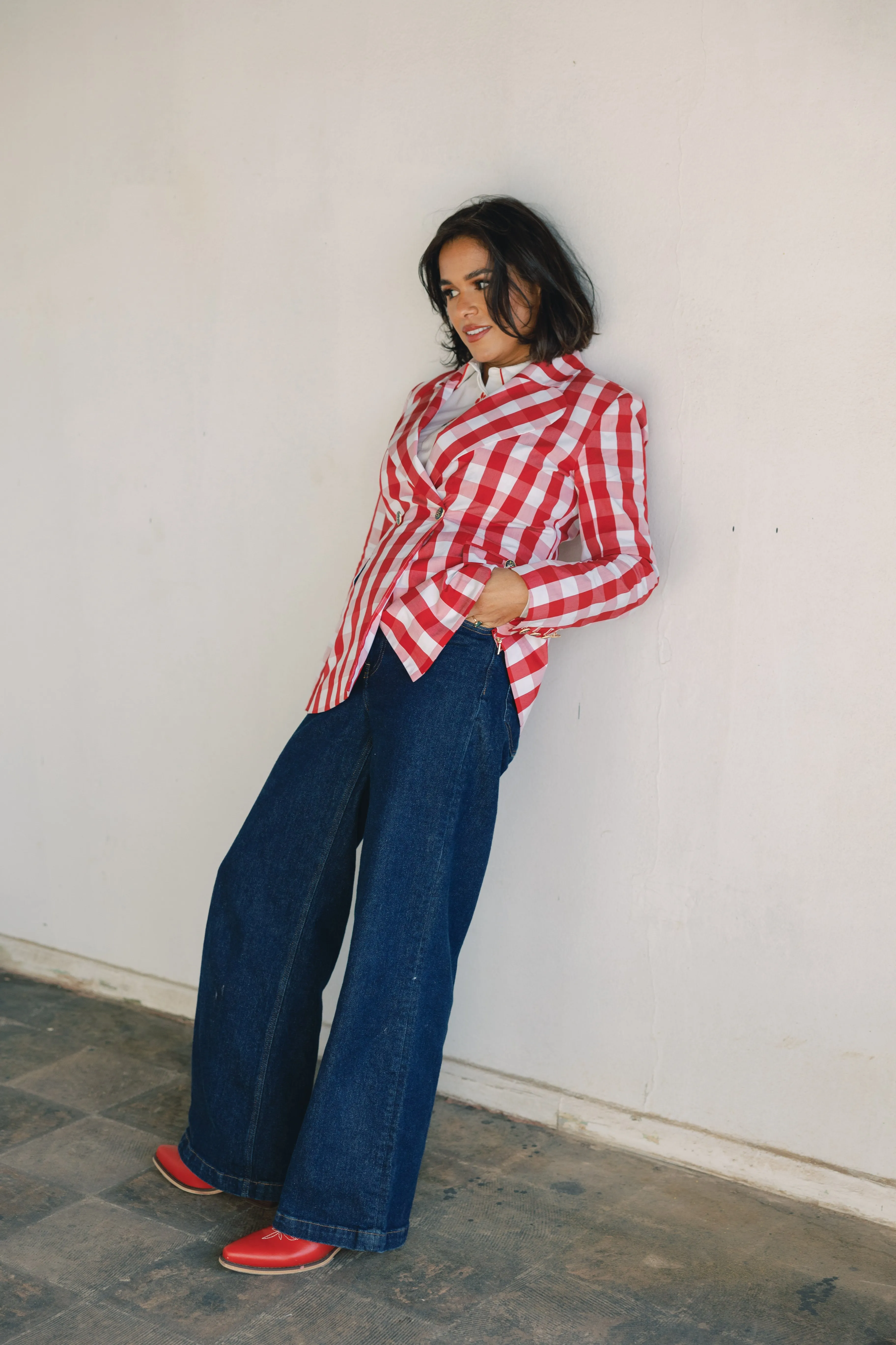 The Queen of Hearts | Red Plaid Blazer sold by PWR MWN product image thumbnail 3