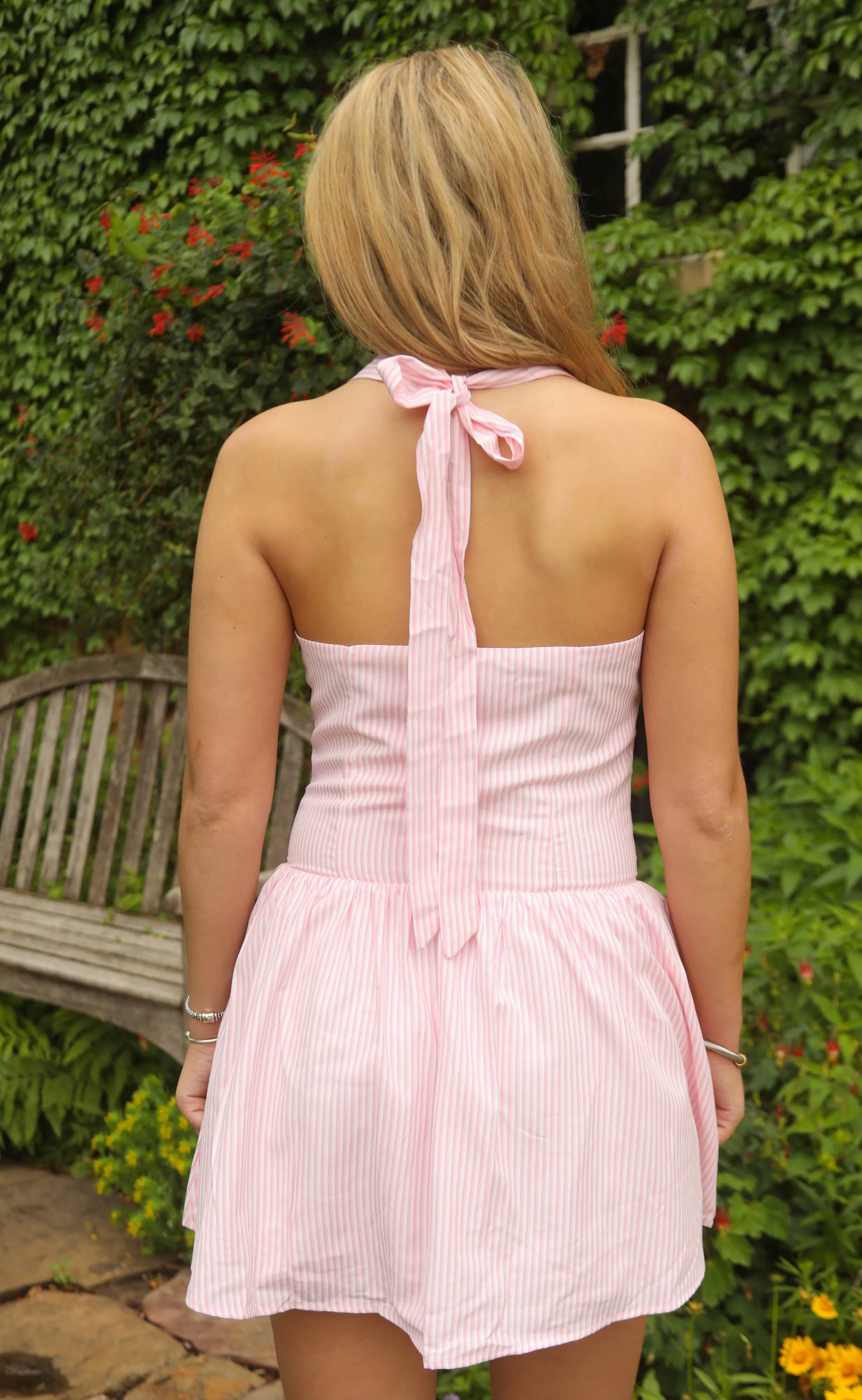 coastal candy halter mini dress - pink sold by RIFFRAFF product image thumbnail 3