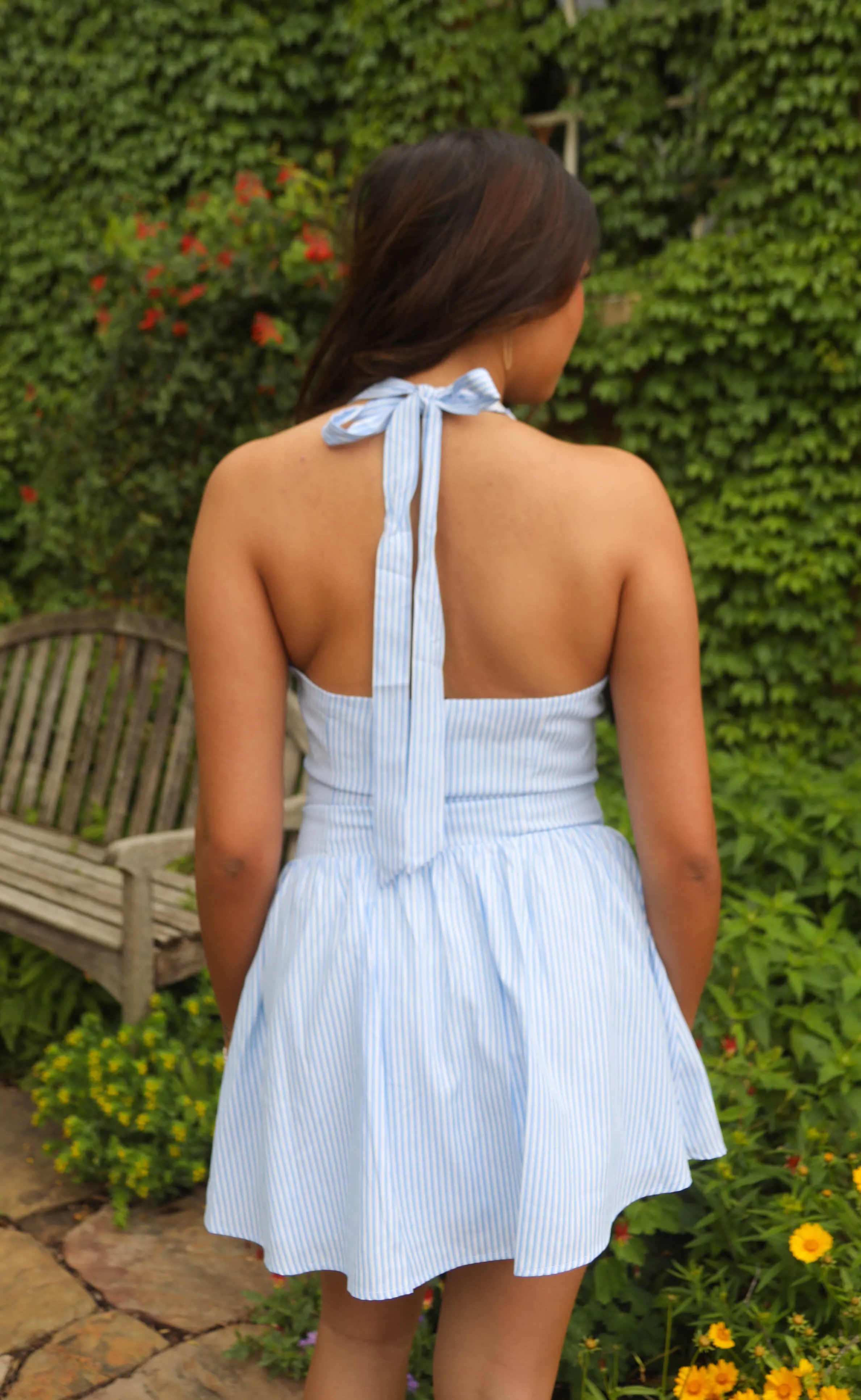 coastal candy halter mini dress - blue sold by RIFFRAFF product image thumbnail 2