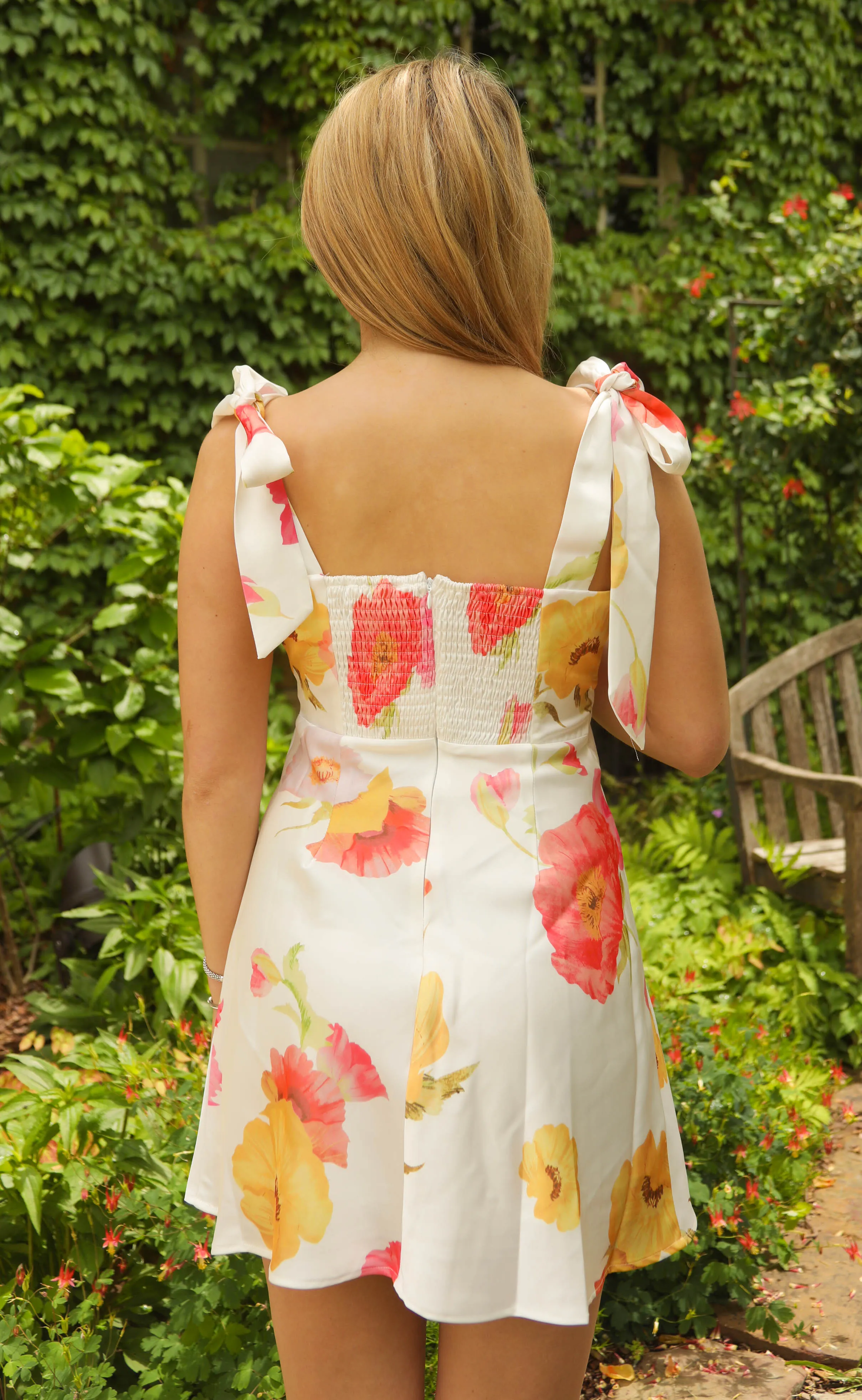 peach blossom mini dress sold by RIFFRAFF product image thumbnail 4