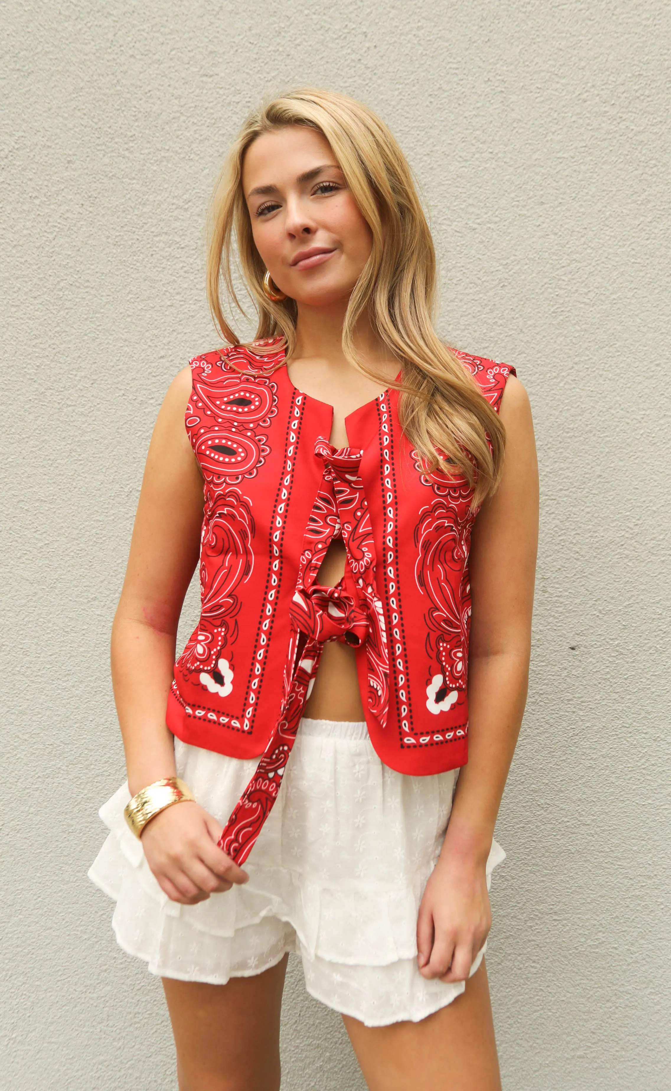 stagecoach bandana tie top sold by RIFFRAFF