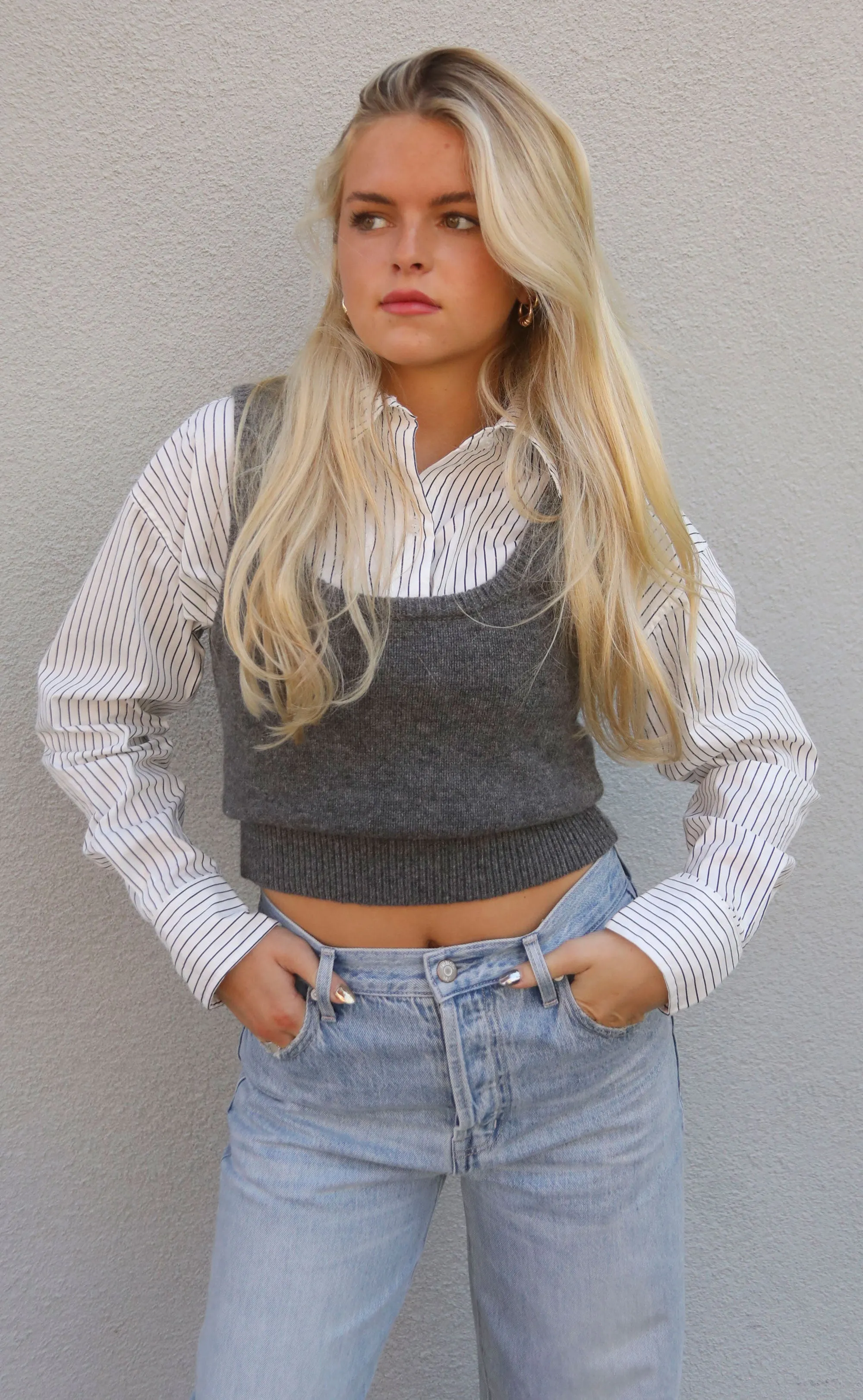 astr: guinevere layered sweater sold by RIFFRAFF