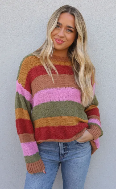 show me your mumu: chilly sweater - hutch stripe sold by RIFFRAFF