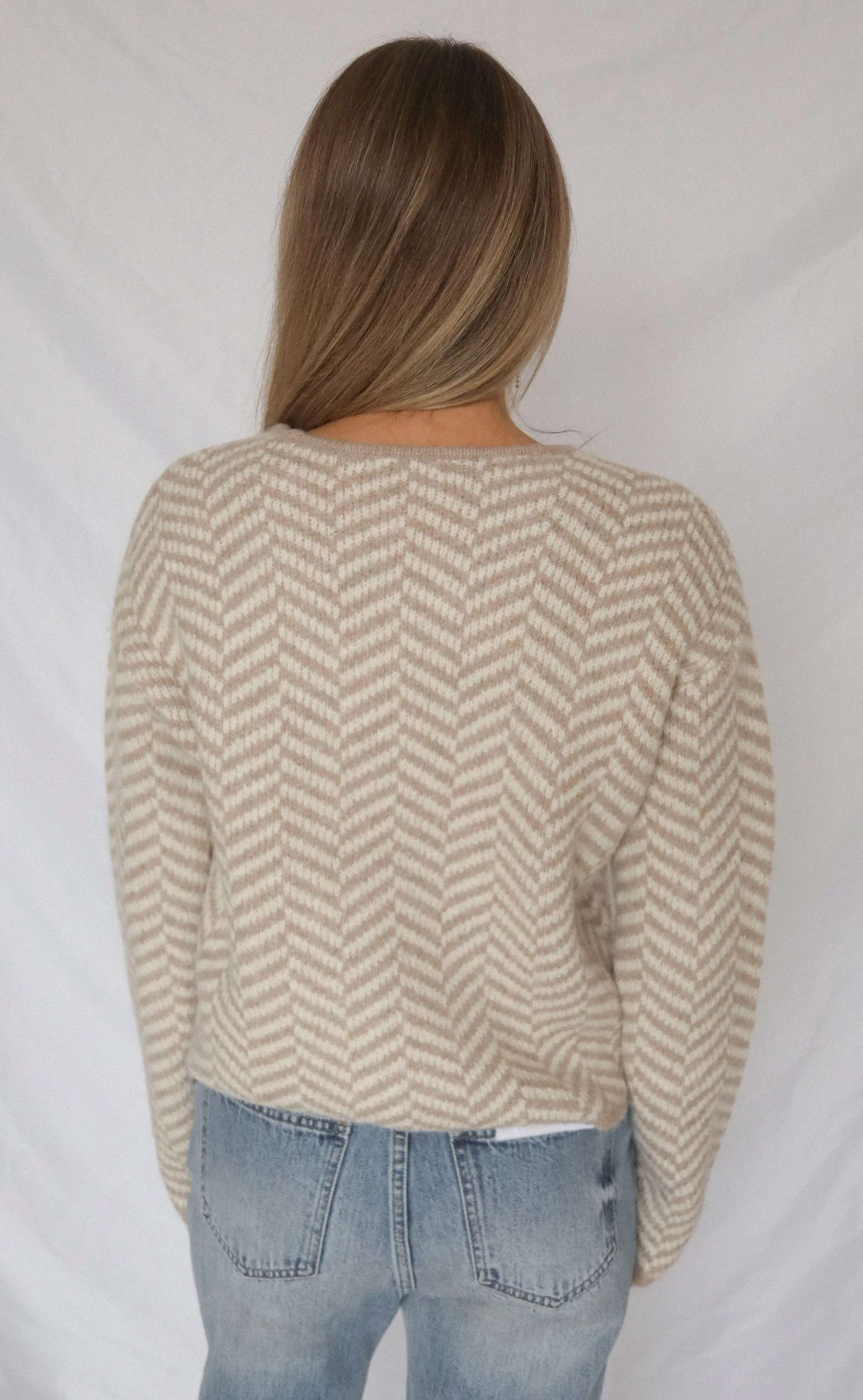 z supply: noemi herringbone cardigan sold by RIFFRAFF product image thumbnail 4