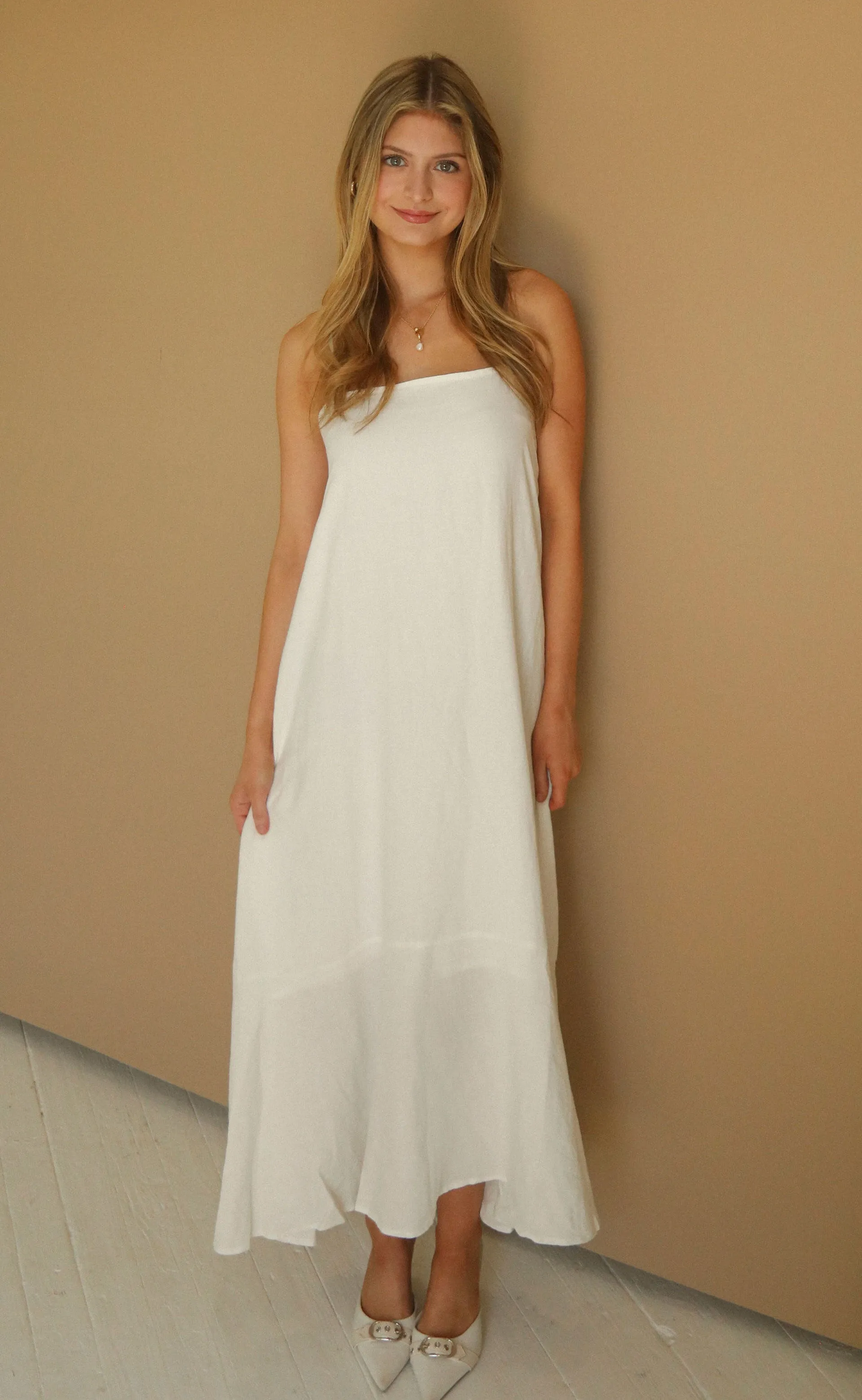 z supply: coast maxi dress - white sold by RIFFRAFF