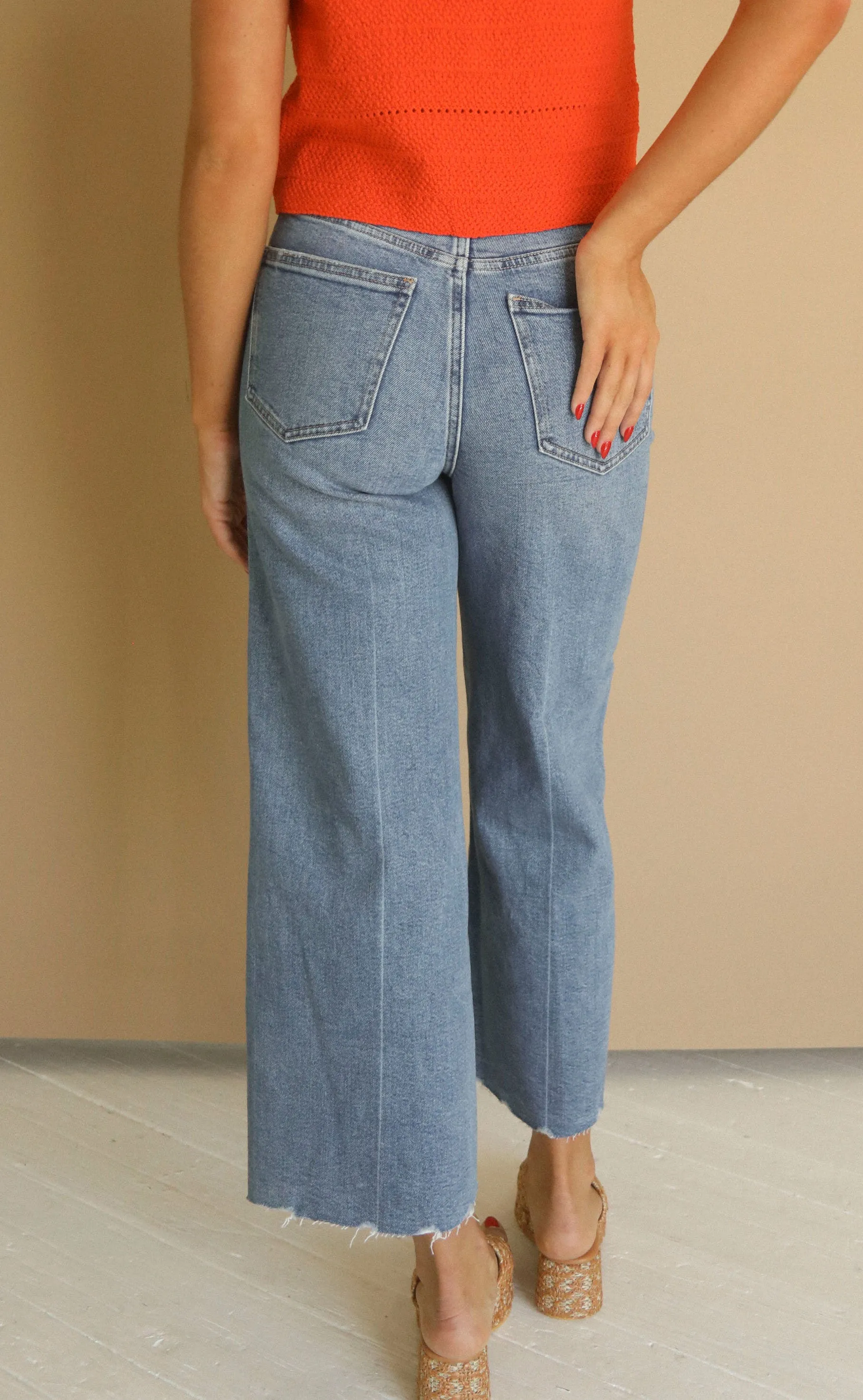 pistola: lana crop highrise ultra wide leg - rhythm vintage sold by RIFFRAFF product image thumbnail 3