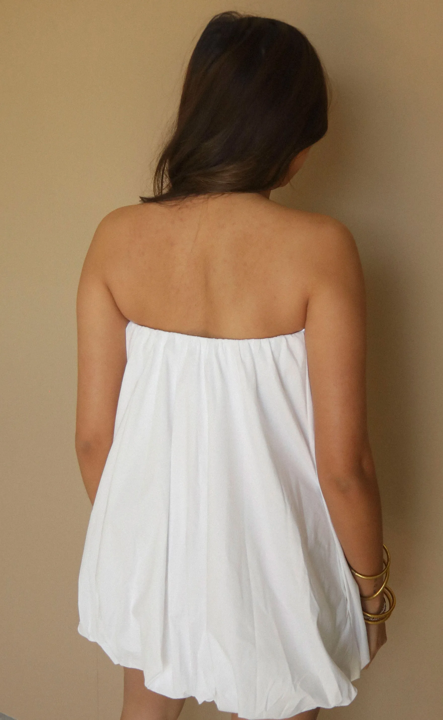show me your mumu: beverly bubble dress - white poplin sold by RIFFRAFF product image thumbnail 3