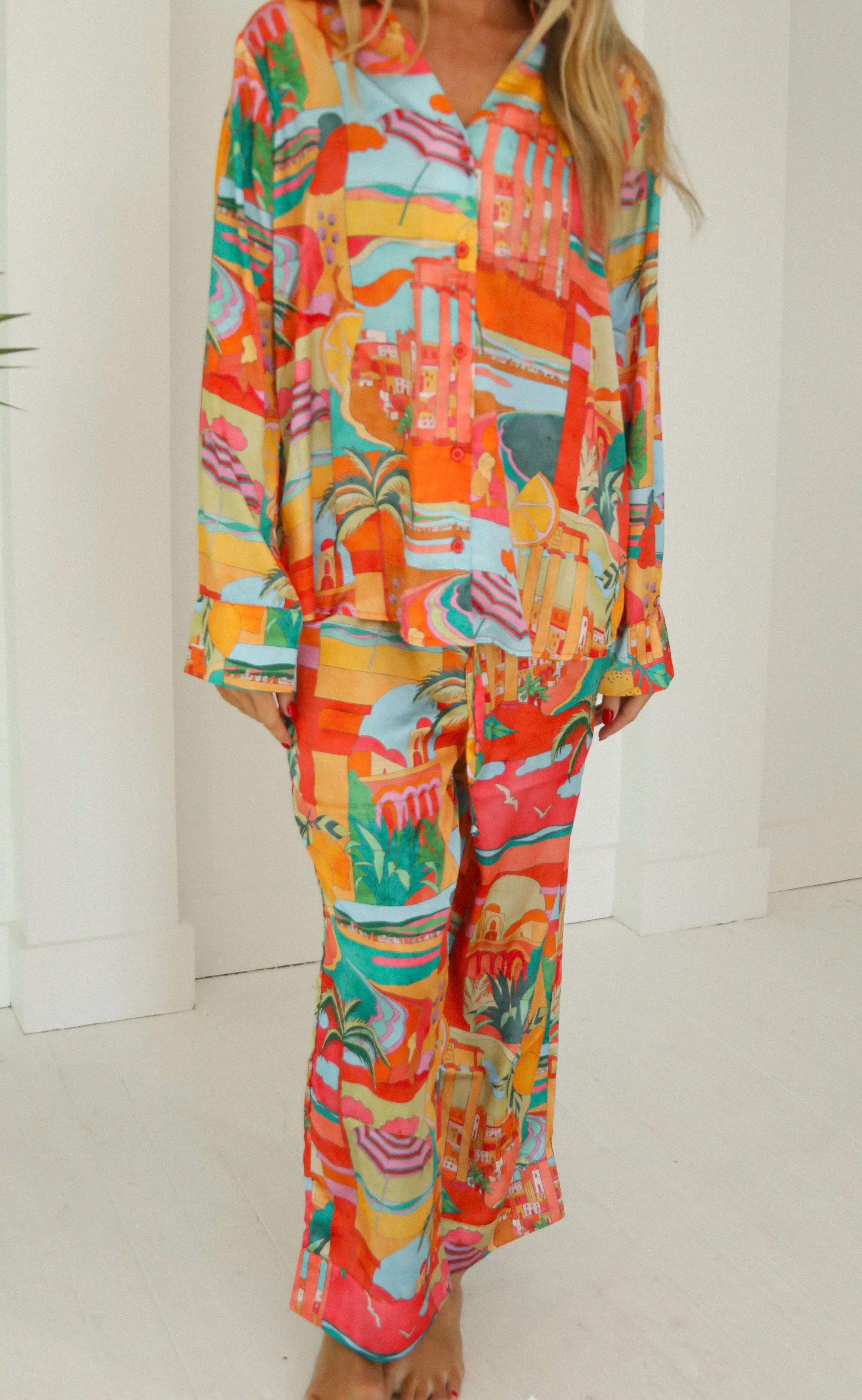 show me your mumu: early night pj set - postcards from italia sold by RIFFRAFF product image thumbnail 3